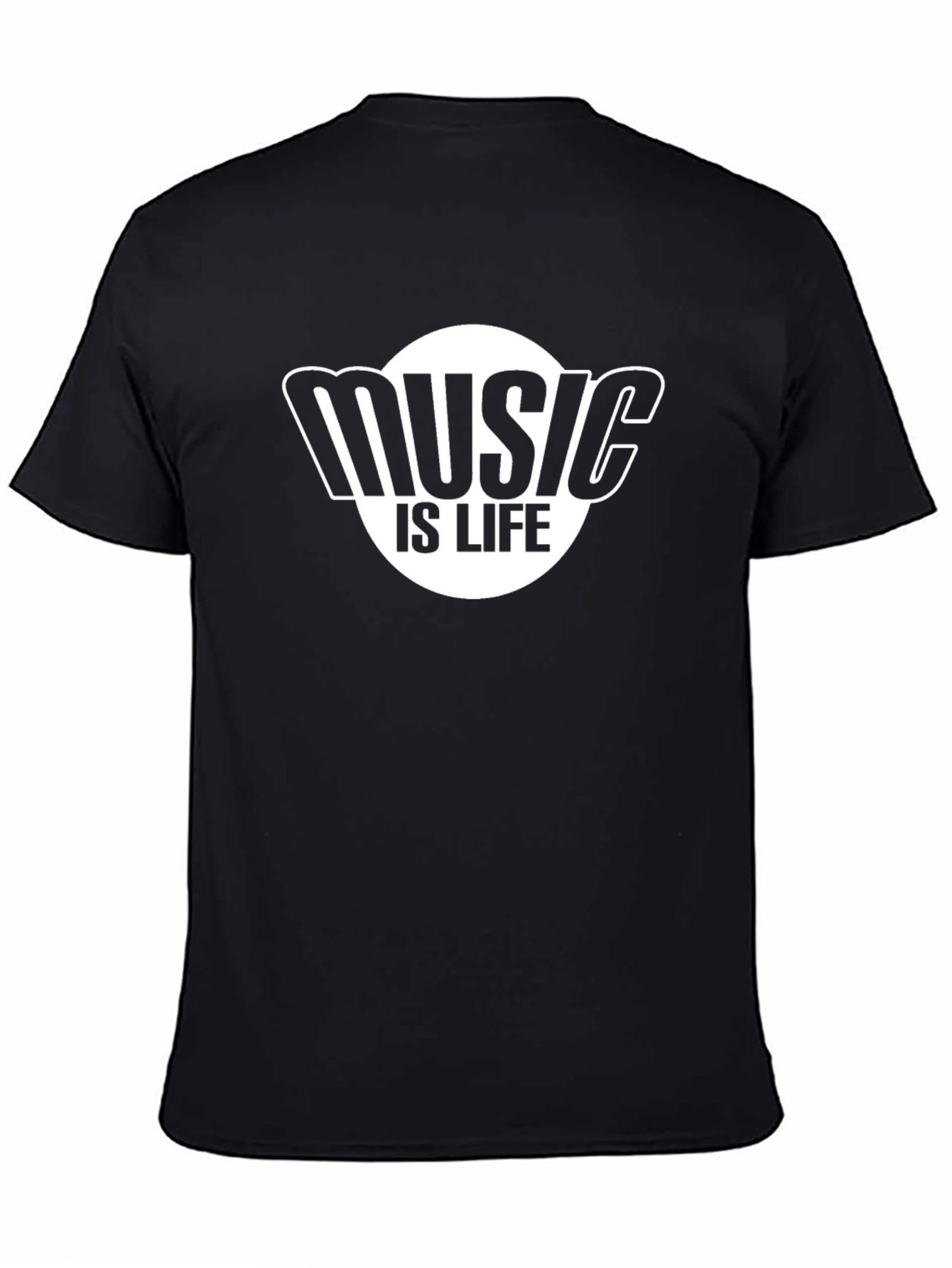 Black Music Is Life Black T-Shirt view 4
