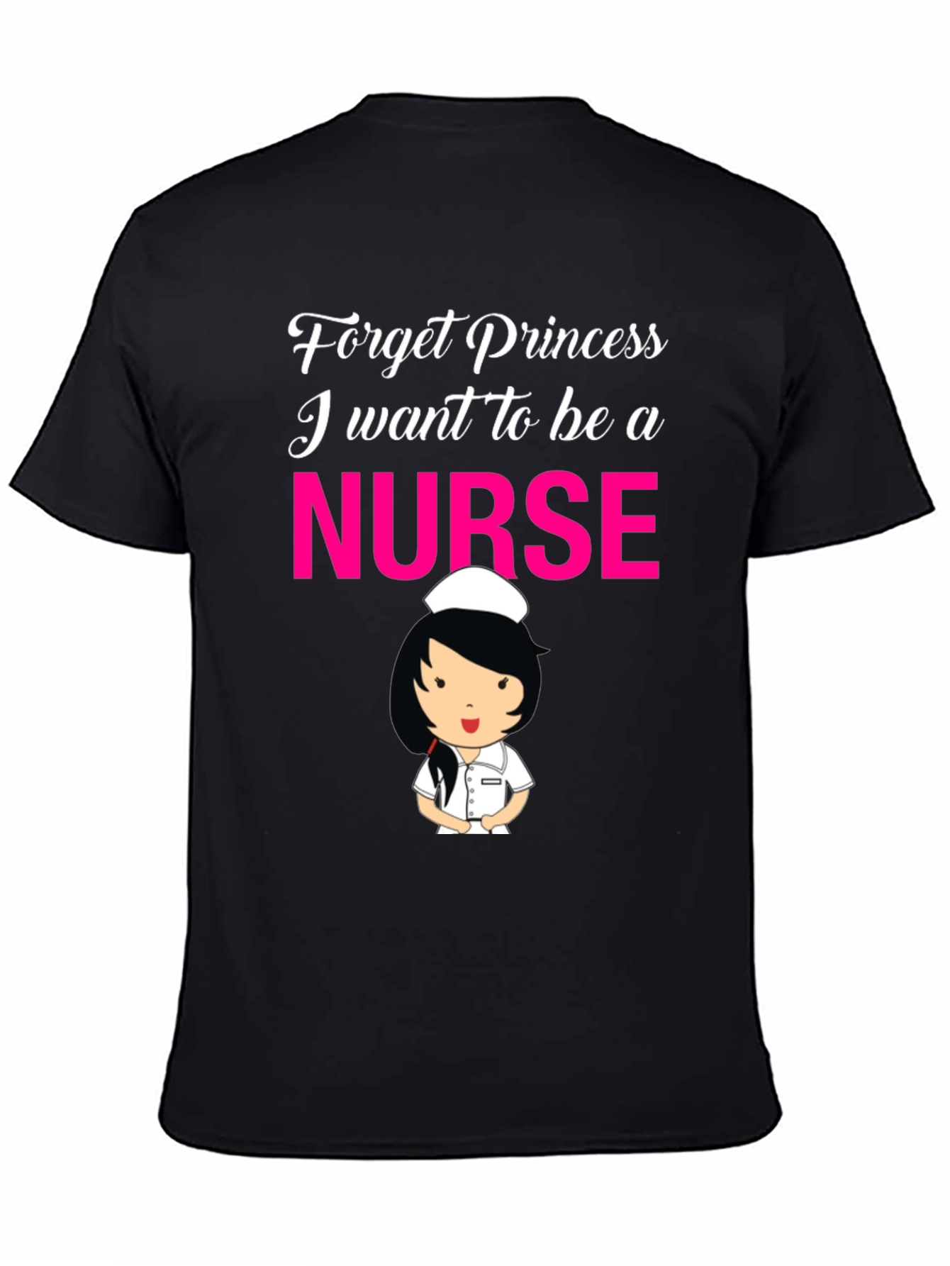 Black Forget Princess Nurse T-Shirt view 4