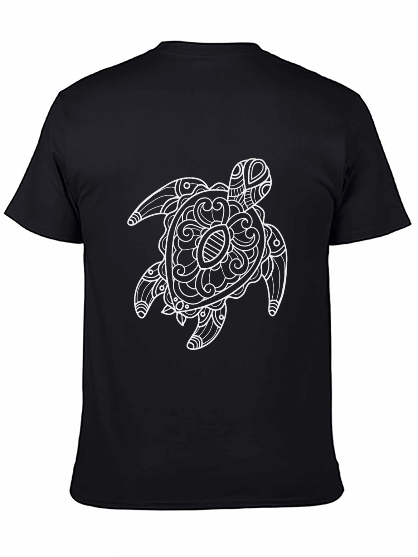 Black Turtle Graphic Print Black T-Shirt view 4