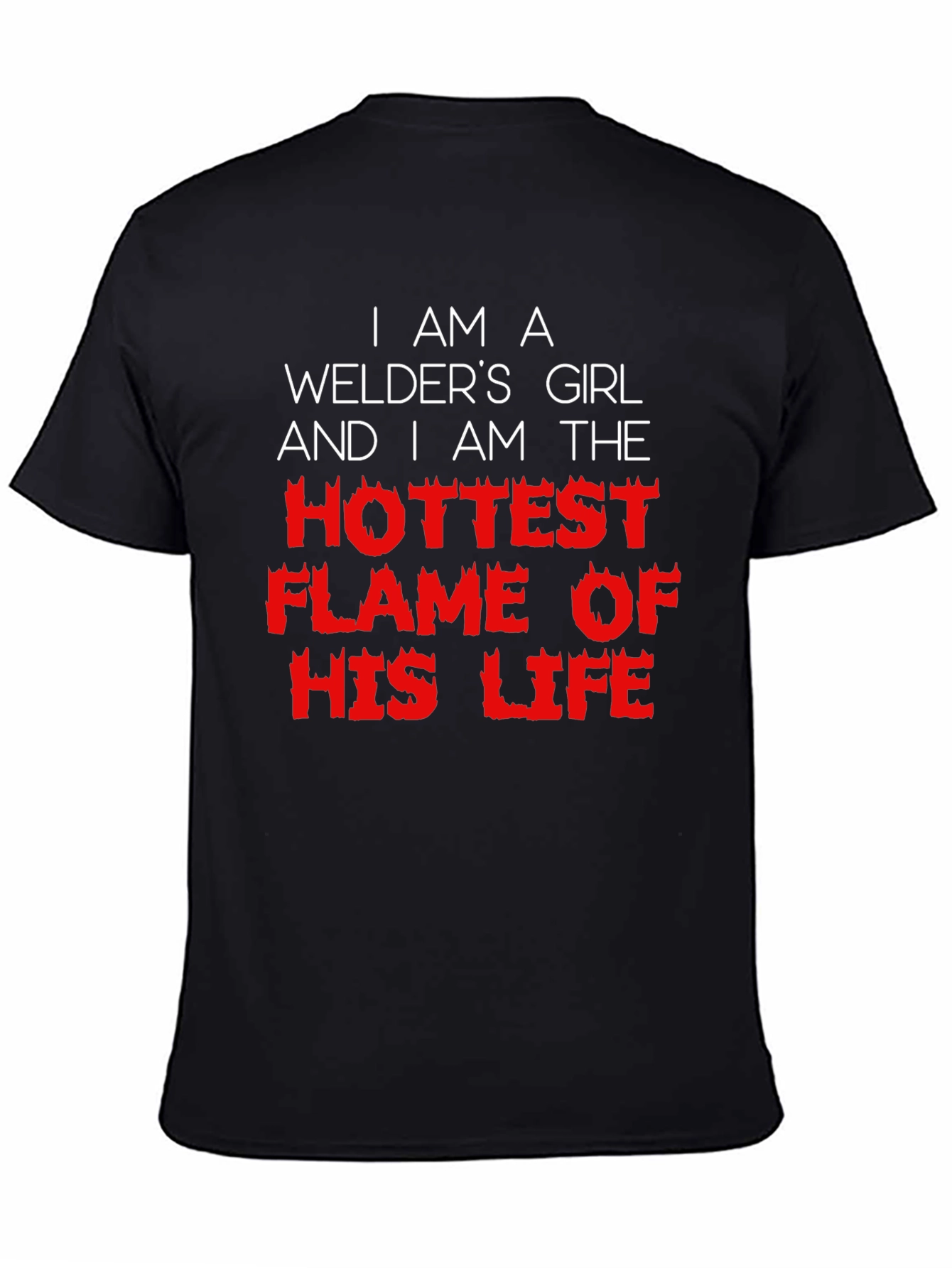 Black Welder's Girl T-Shirt - Hottest Flame view 4