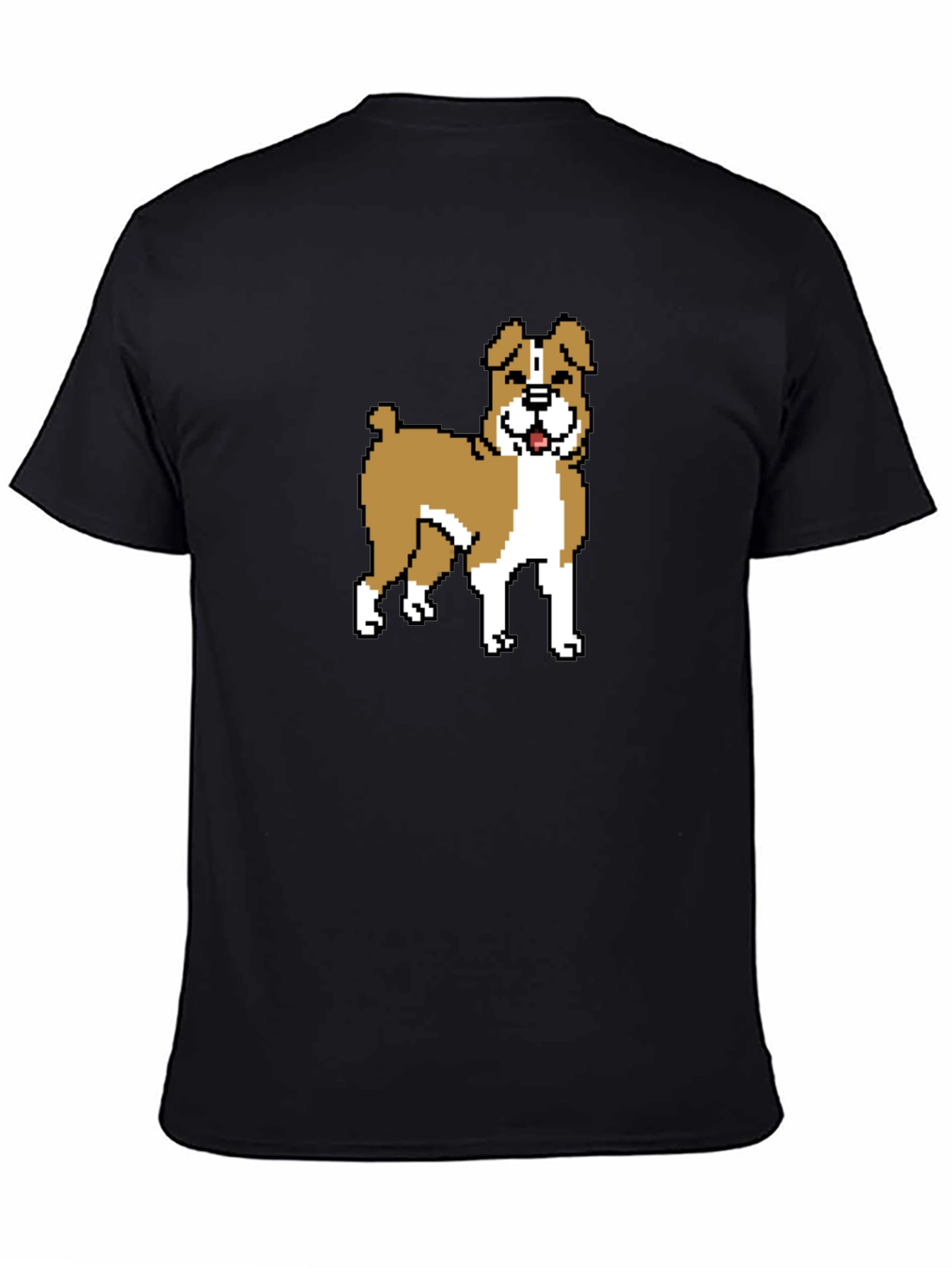 Black Pixel Dog Graphic T-Shirt - Black view 4