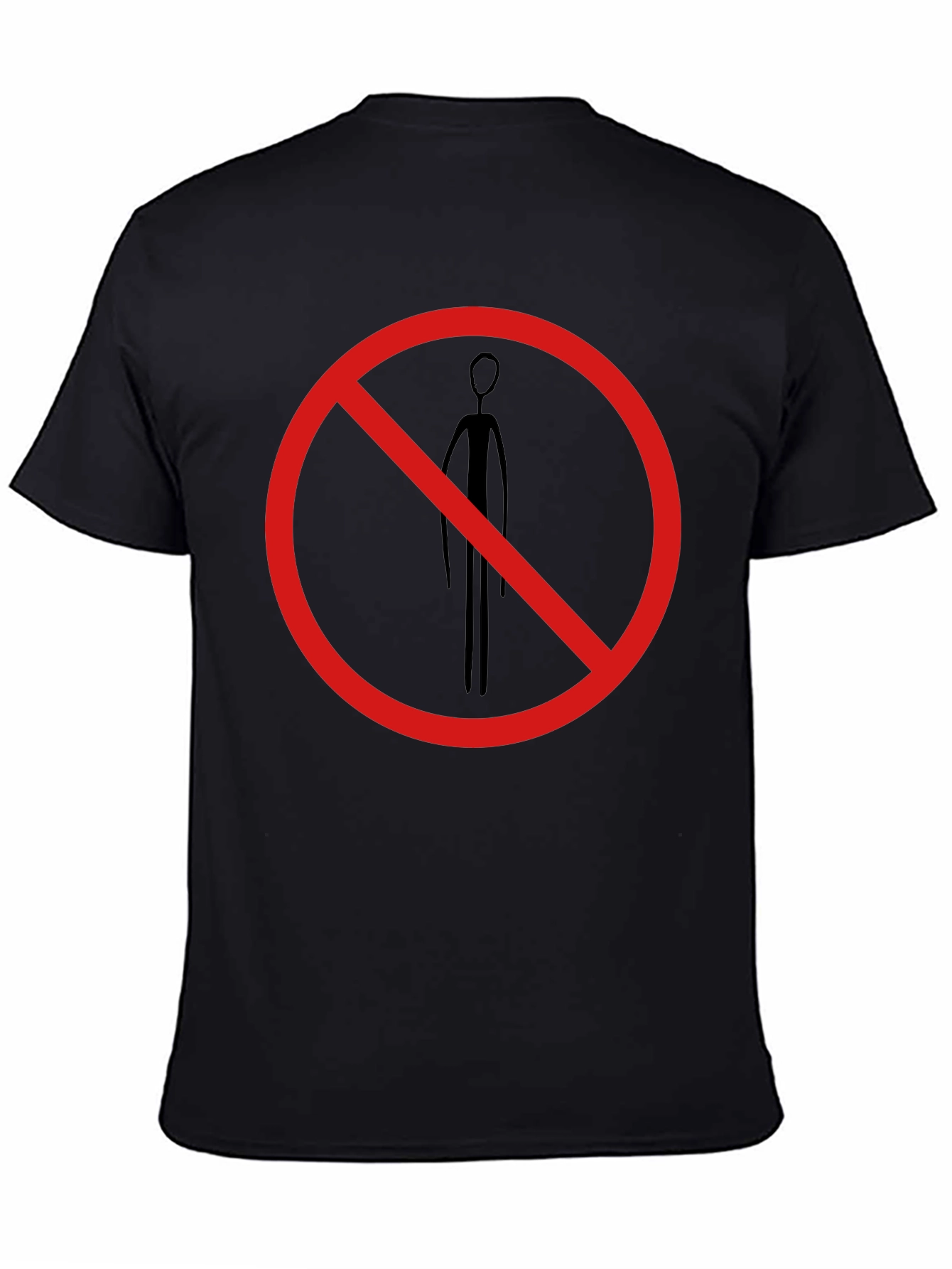 Black Forbidden Alien T-Shirt - Black Crew Neck Novelty Tee view 4