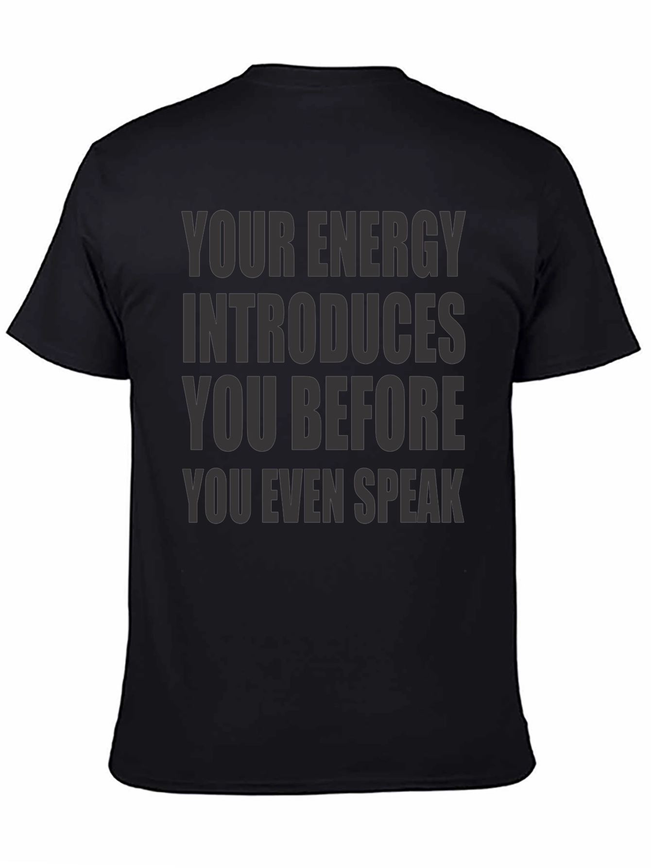 Black Energy Intro T-Shirt - Black Crew Neck Tee view 4