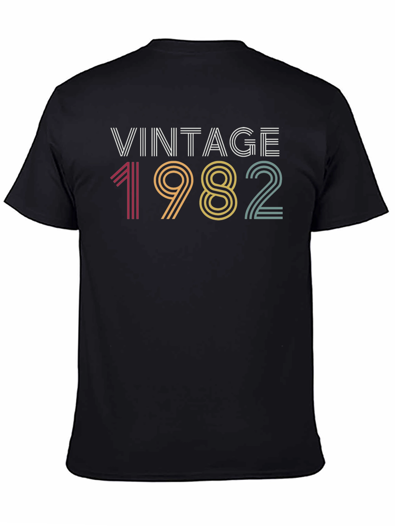 Black Vintage 1982 Graphic T-Shirt - Retro Birthday Tee view 4