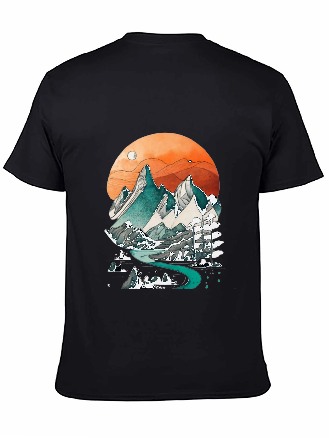 Mountain Graphic Print Men's Tee - 4