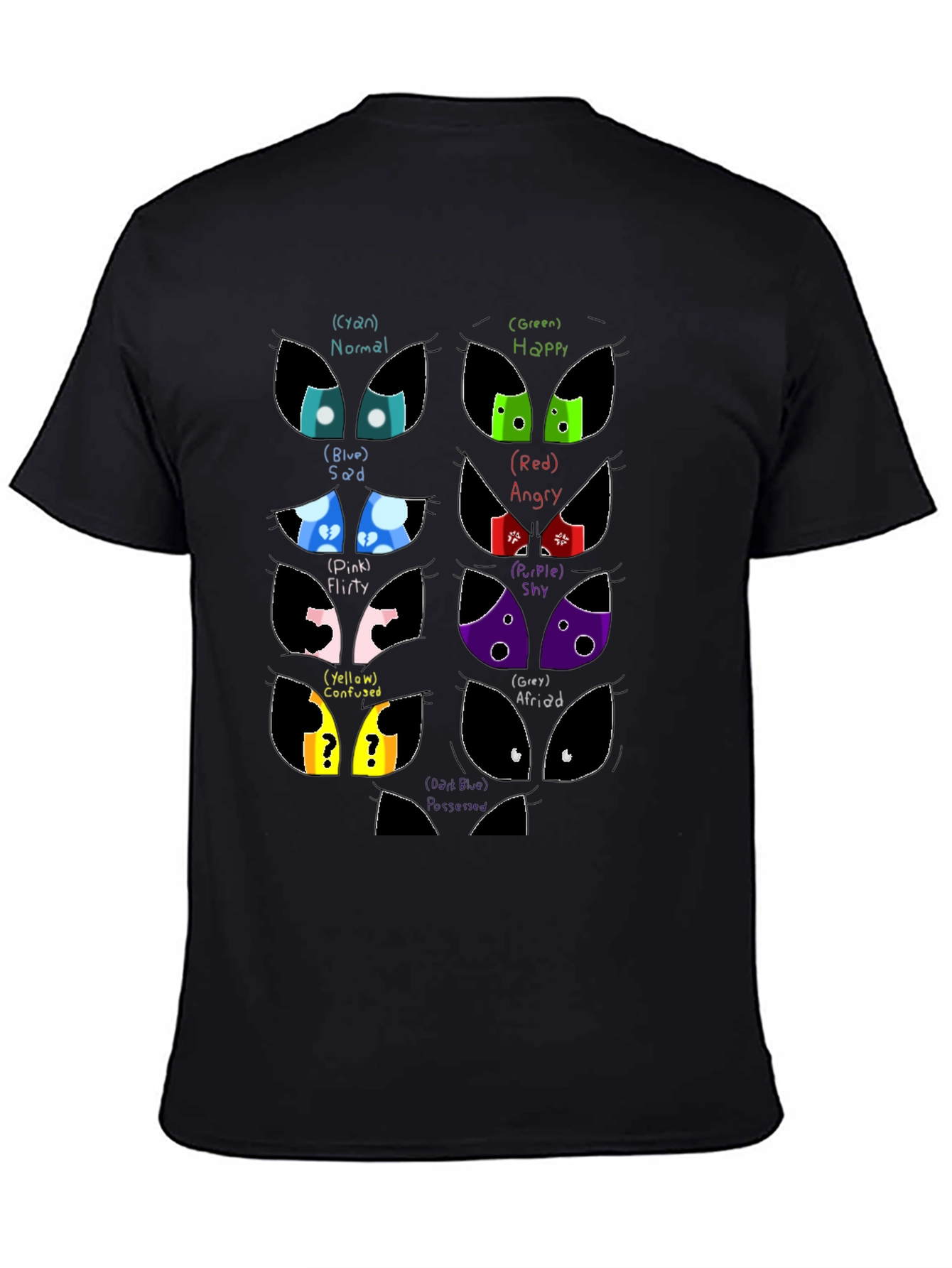 Black Emotion Eyes Black T-Shirt view 4
