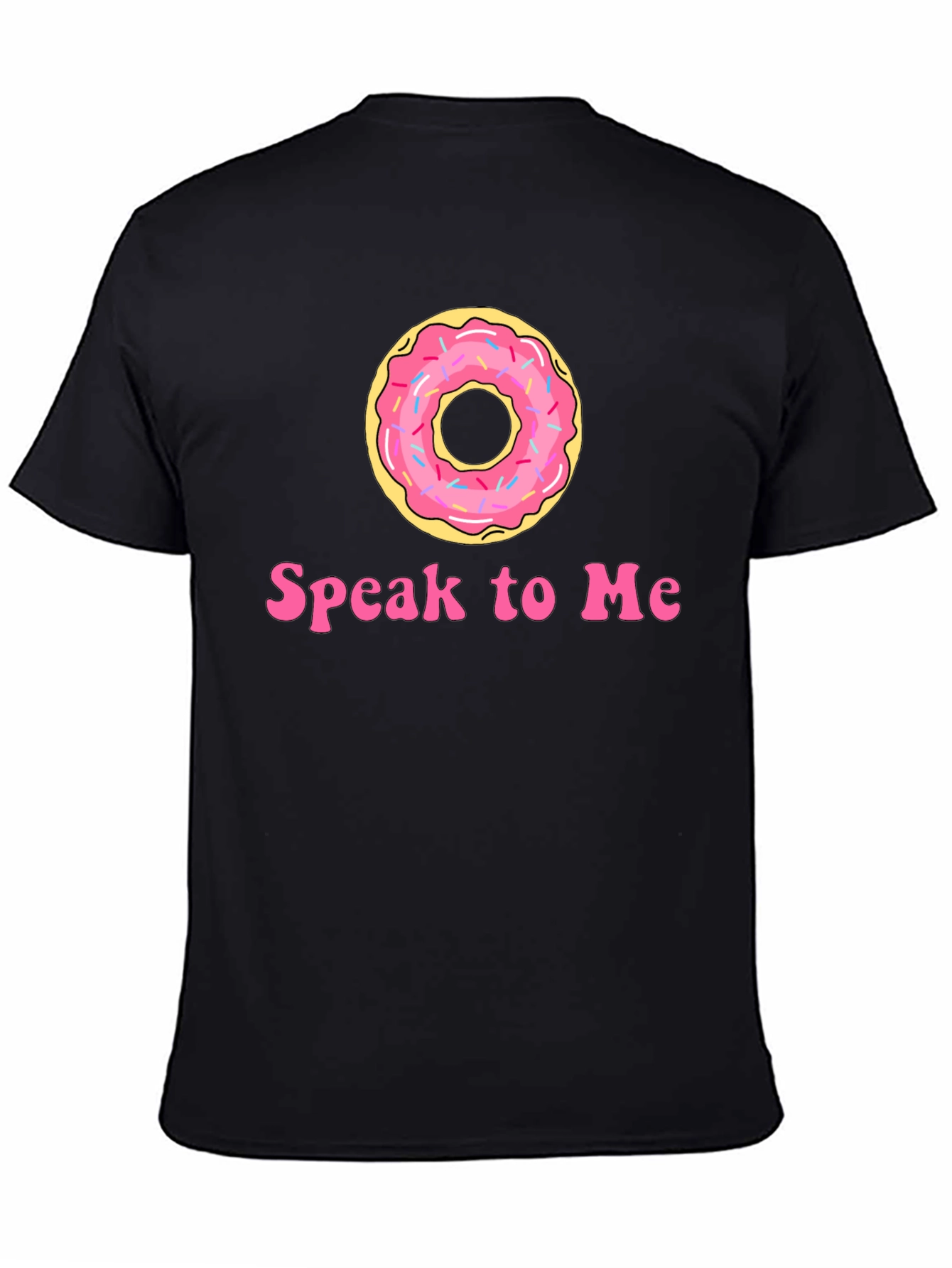 Black Donut Speak To Me Black T-Shirt view 4