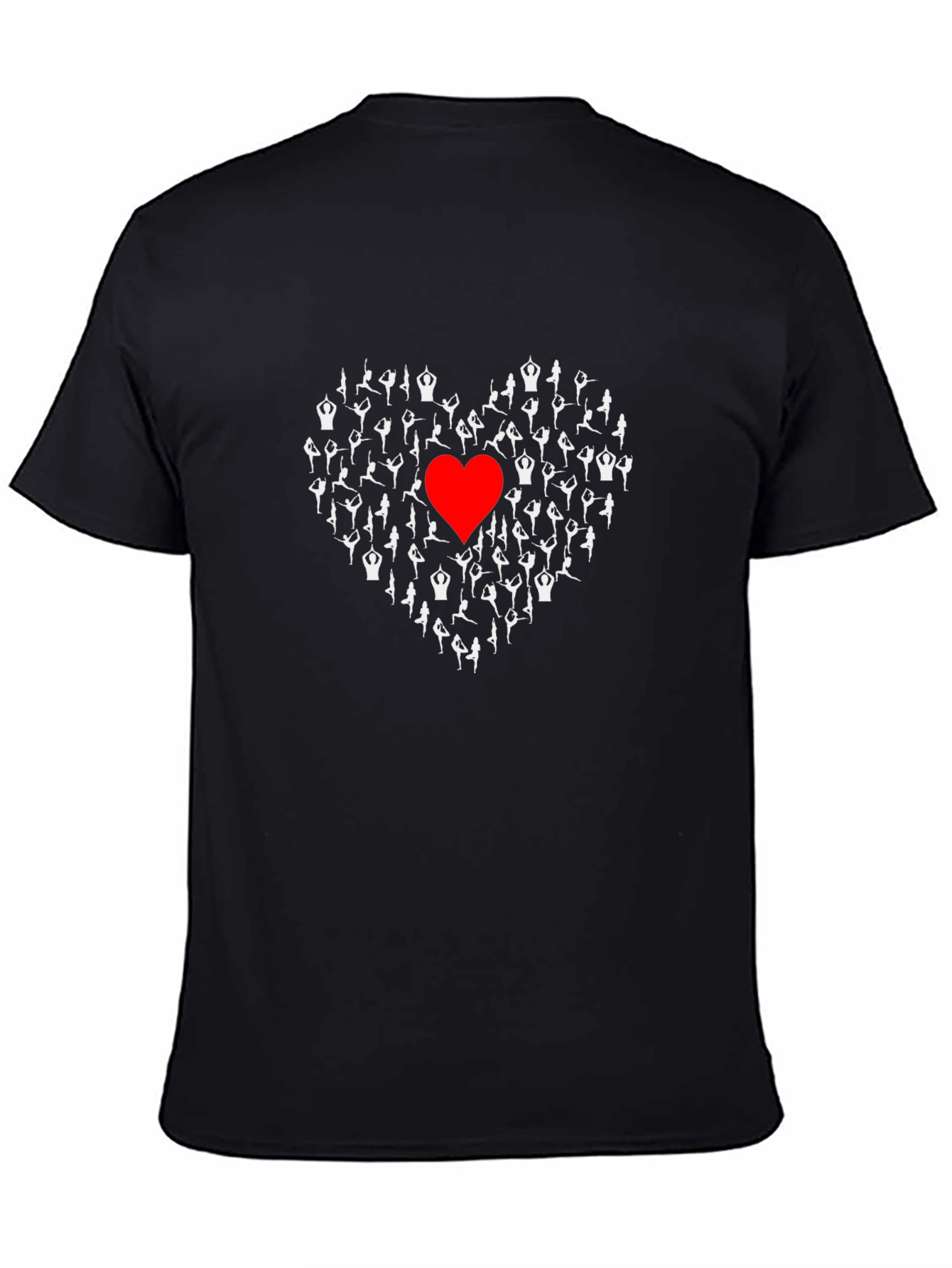 Black Yoga Love T-Shirt - Black Graphic Tee view 4