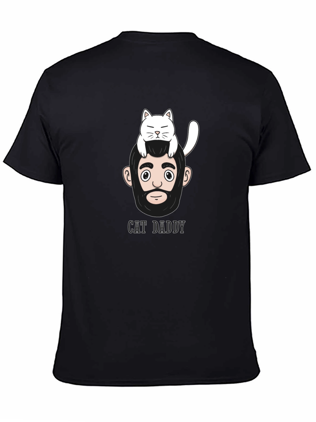 Black Cat Daddy Graphic T-Shirt - Men's Casual Wear view 4