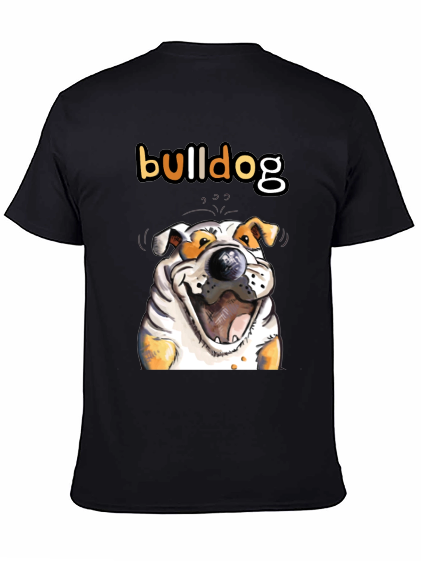 Black Bulldog Graphic Tee - Unisex Cotton T-Shirt view 4
