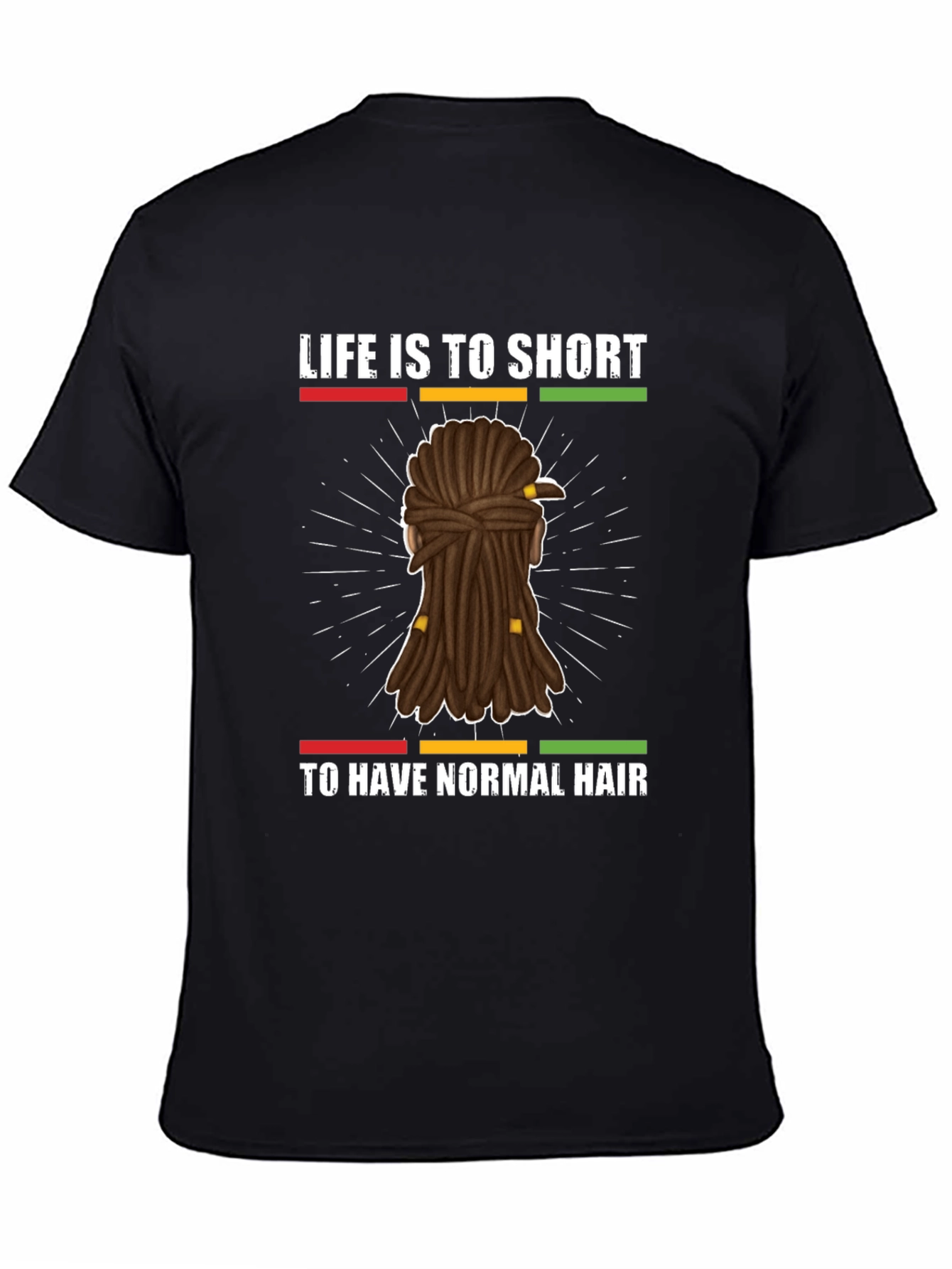 Black Life is Too Short to Have Normal Hair Graphic Tee view 4