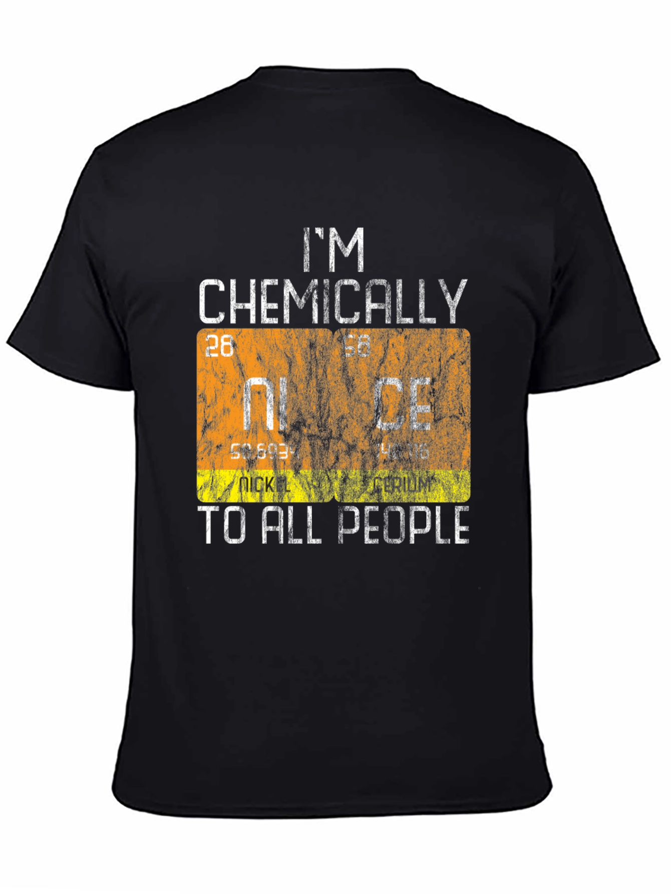 Black Chemically Nice T-Shirt - Science Pun Tee view 4