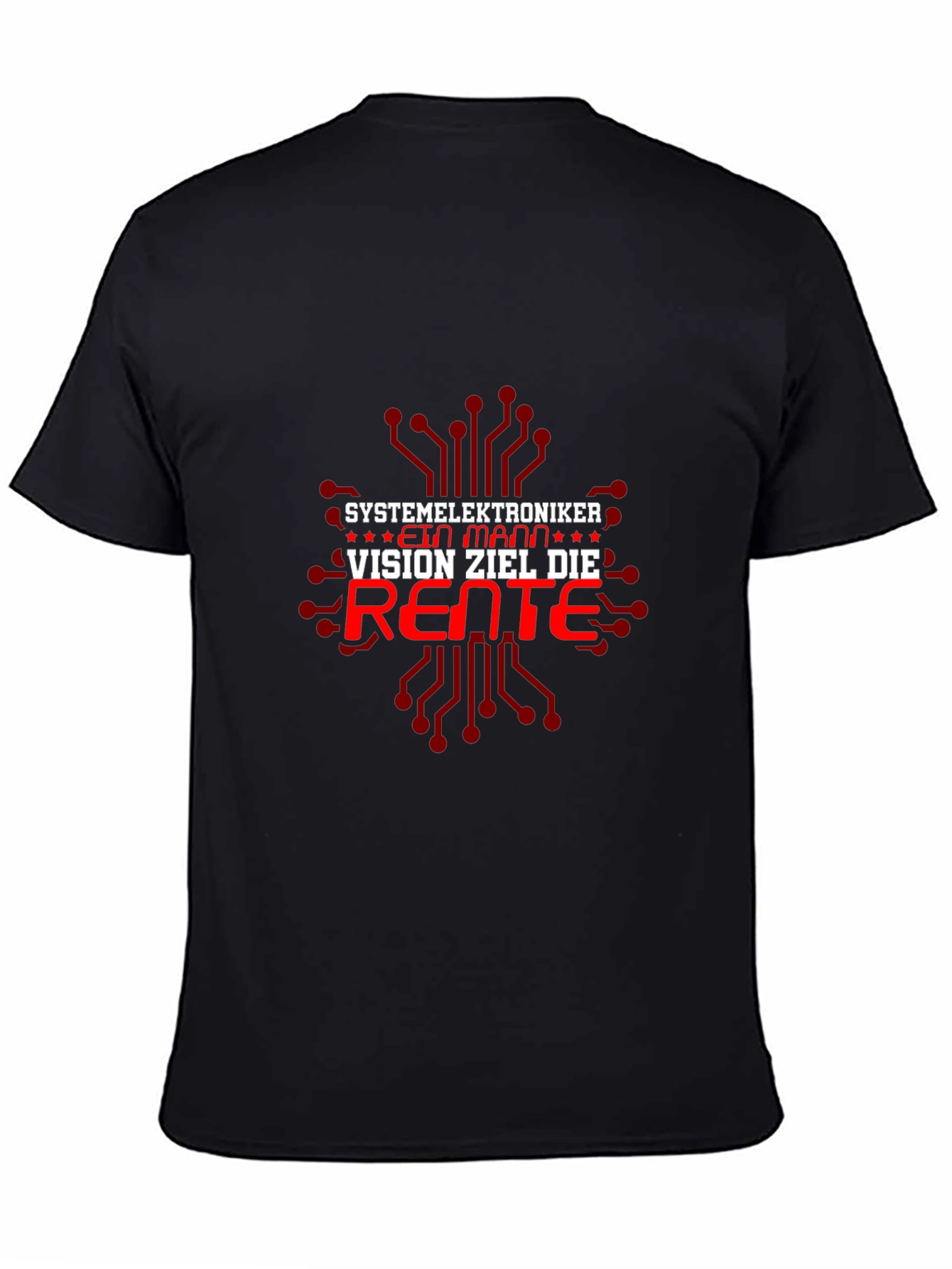 Black Systemelektroniker Retirement T-Shirt view 4