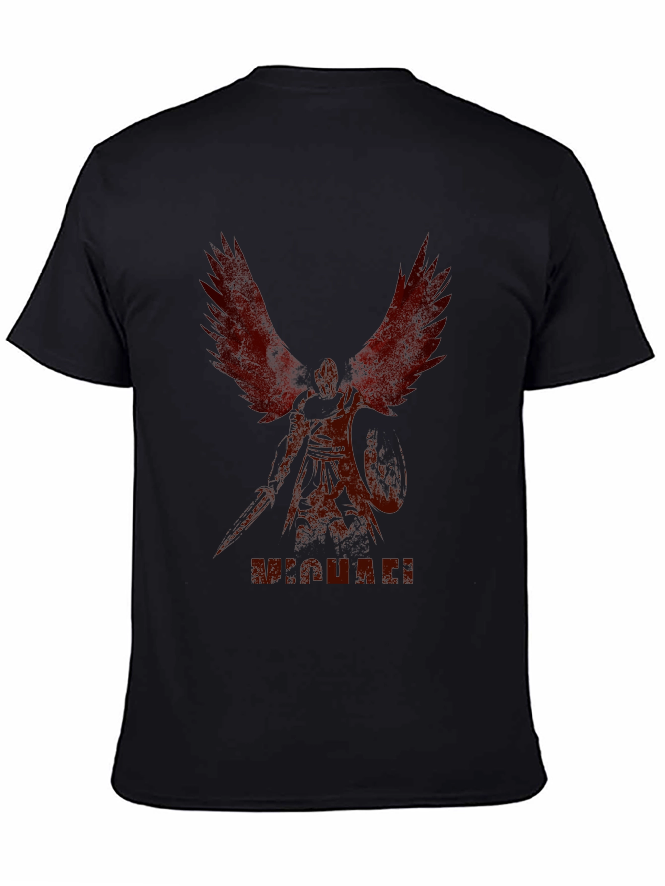 Black Michael Wings Graphic T-Shirt - Stylish Crew Neck Tee view 4