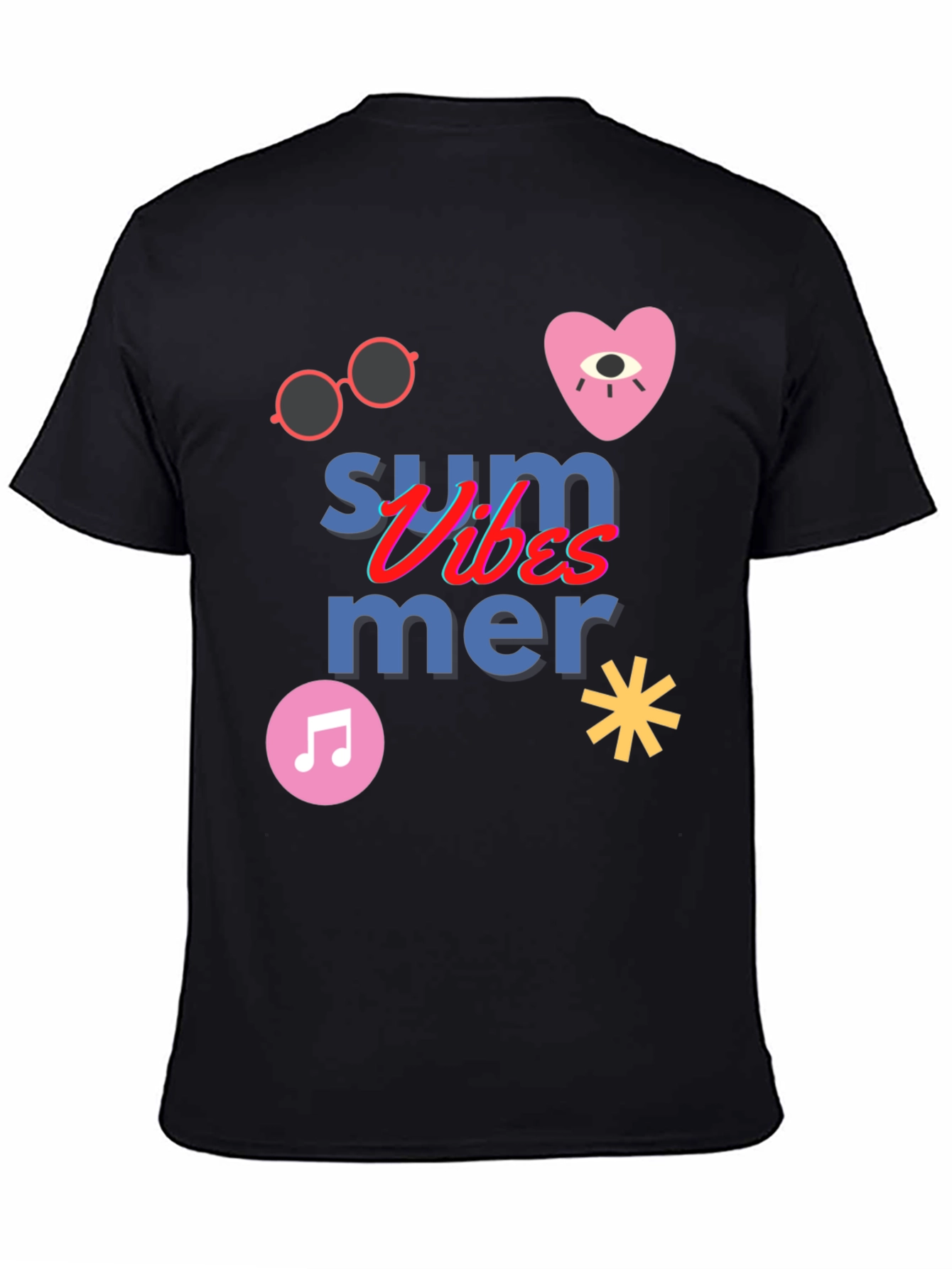 Black Summer Vibes Graphic Tee view 4