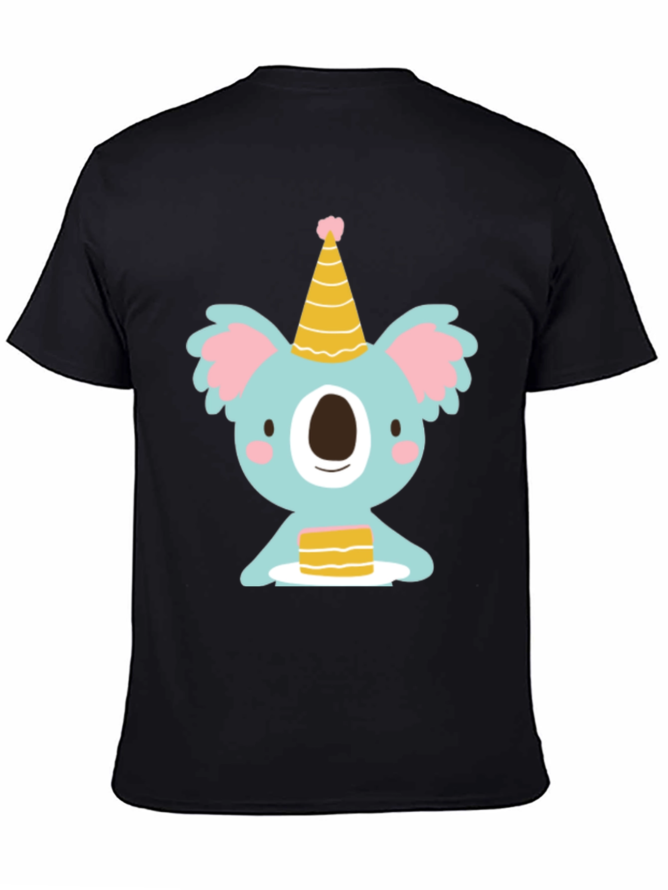 Black Koala Birthday Party T-Shirt - Cute Cartoon Tee view 4