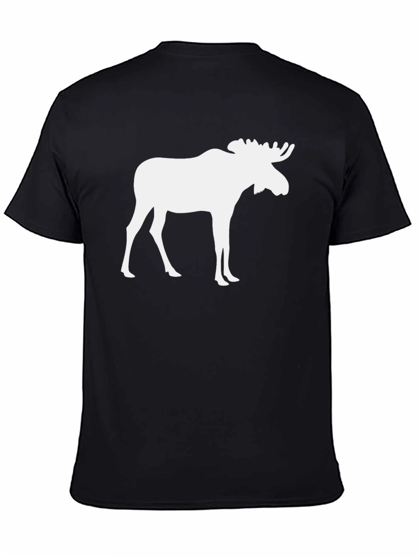 Black Moose Silhouette Graphic T-Shirt view 4