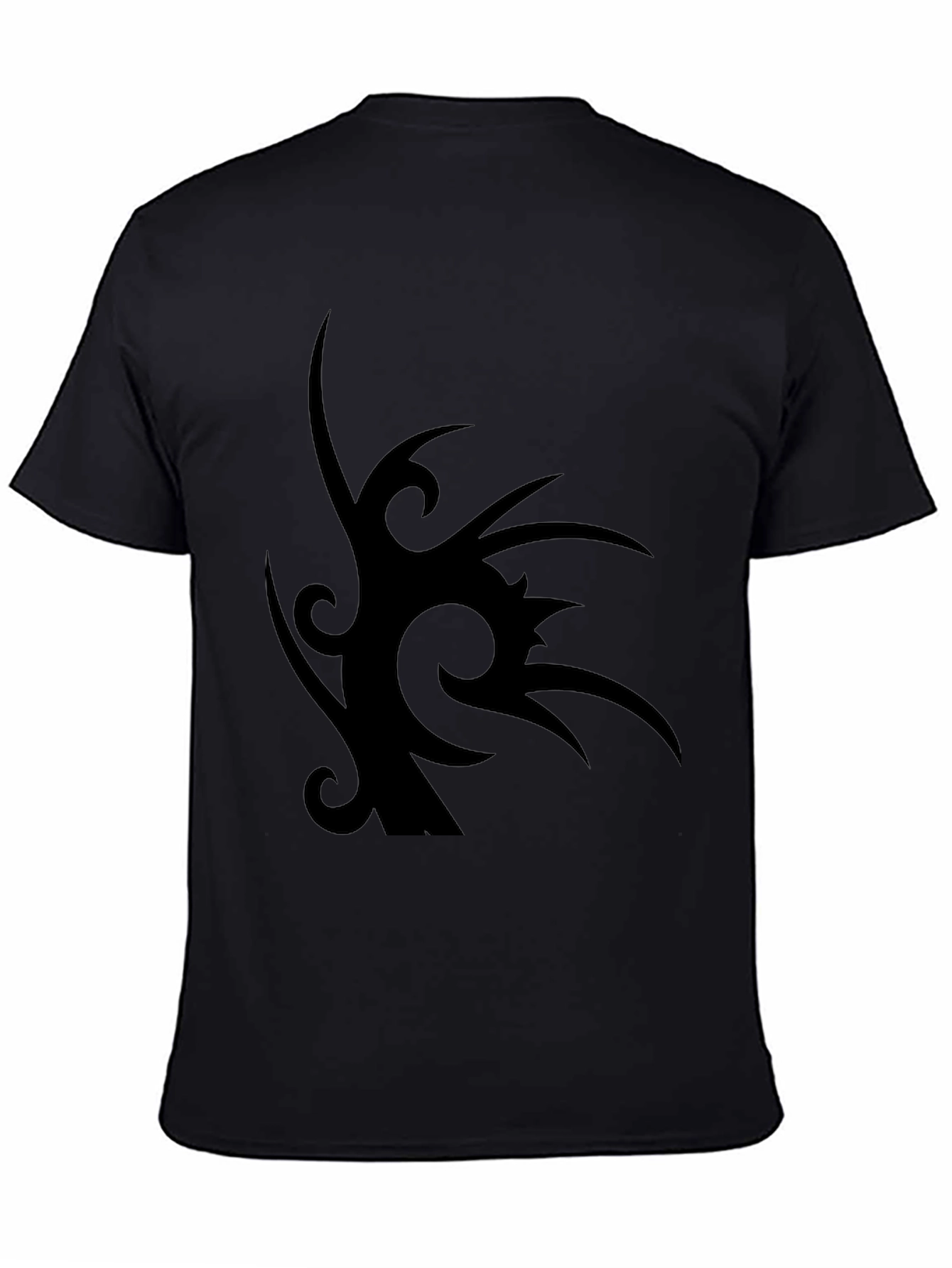 Black Tribal Tattoo Black Graphic Tee for Men view 4