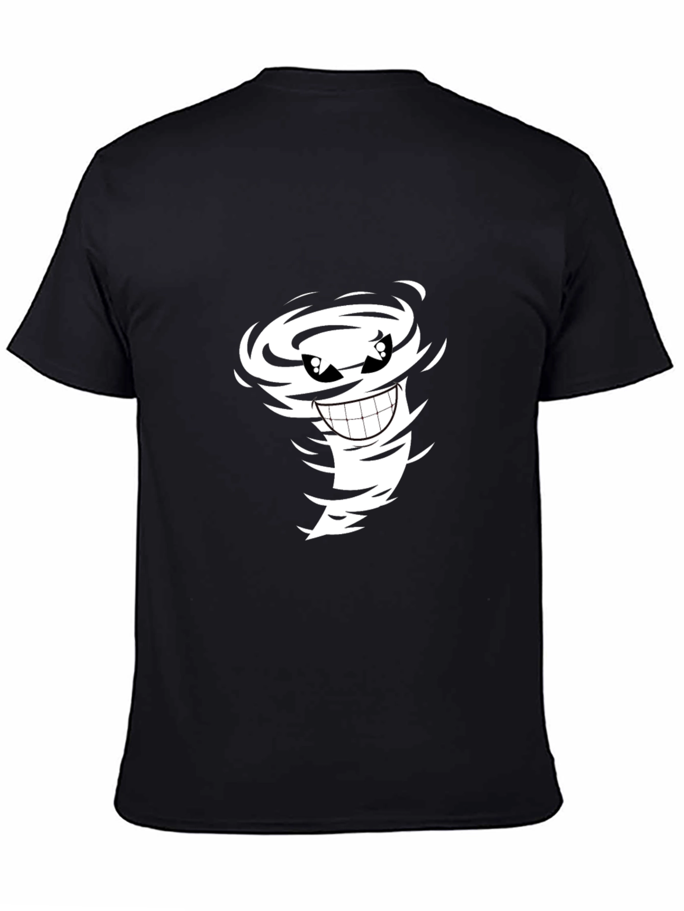 Black Cartoon Tornado Graphic Black Tee view 4