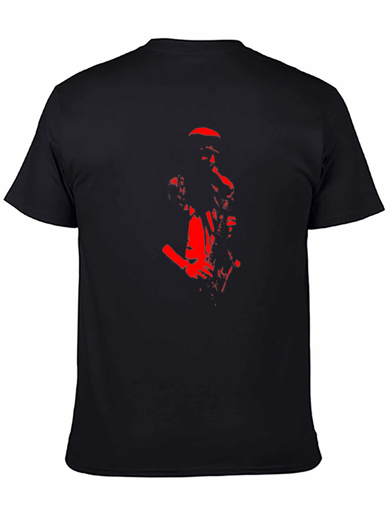 Black Saxophone Player Graphic T-Shirt view 4
