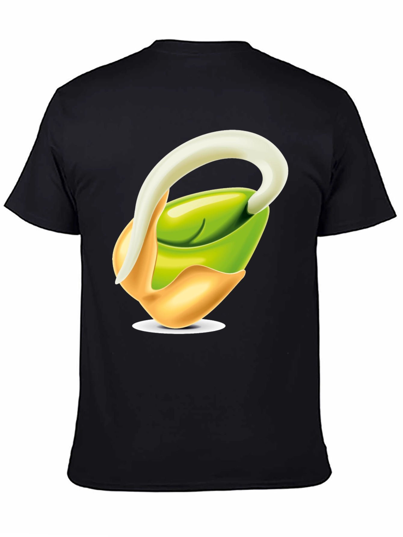 Black Sprout Graphic T-Shirt - Black Cotton Blend view 4