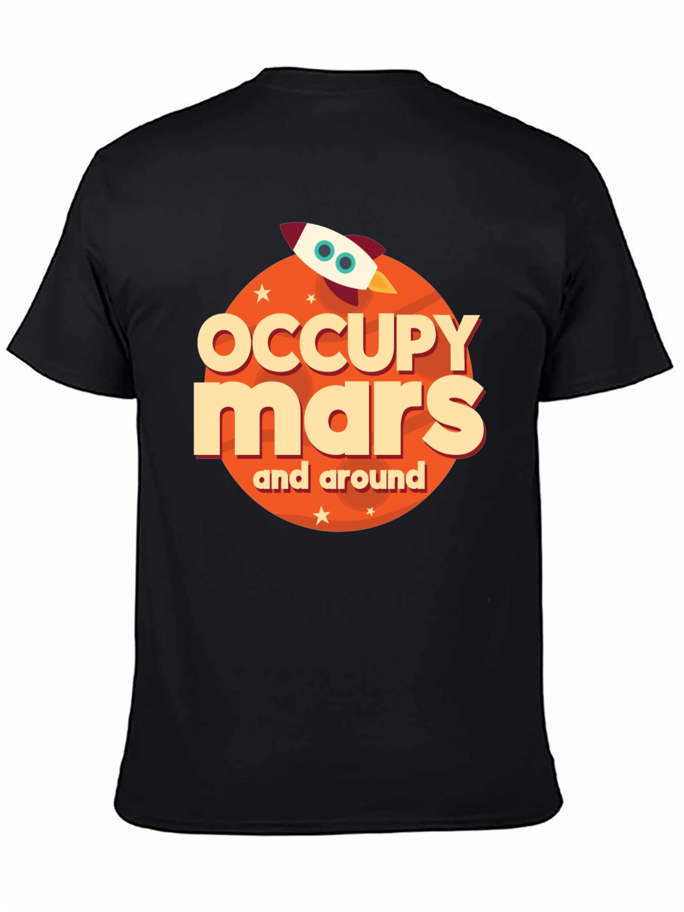 Black Occupy Mars Graphic Tee view 4