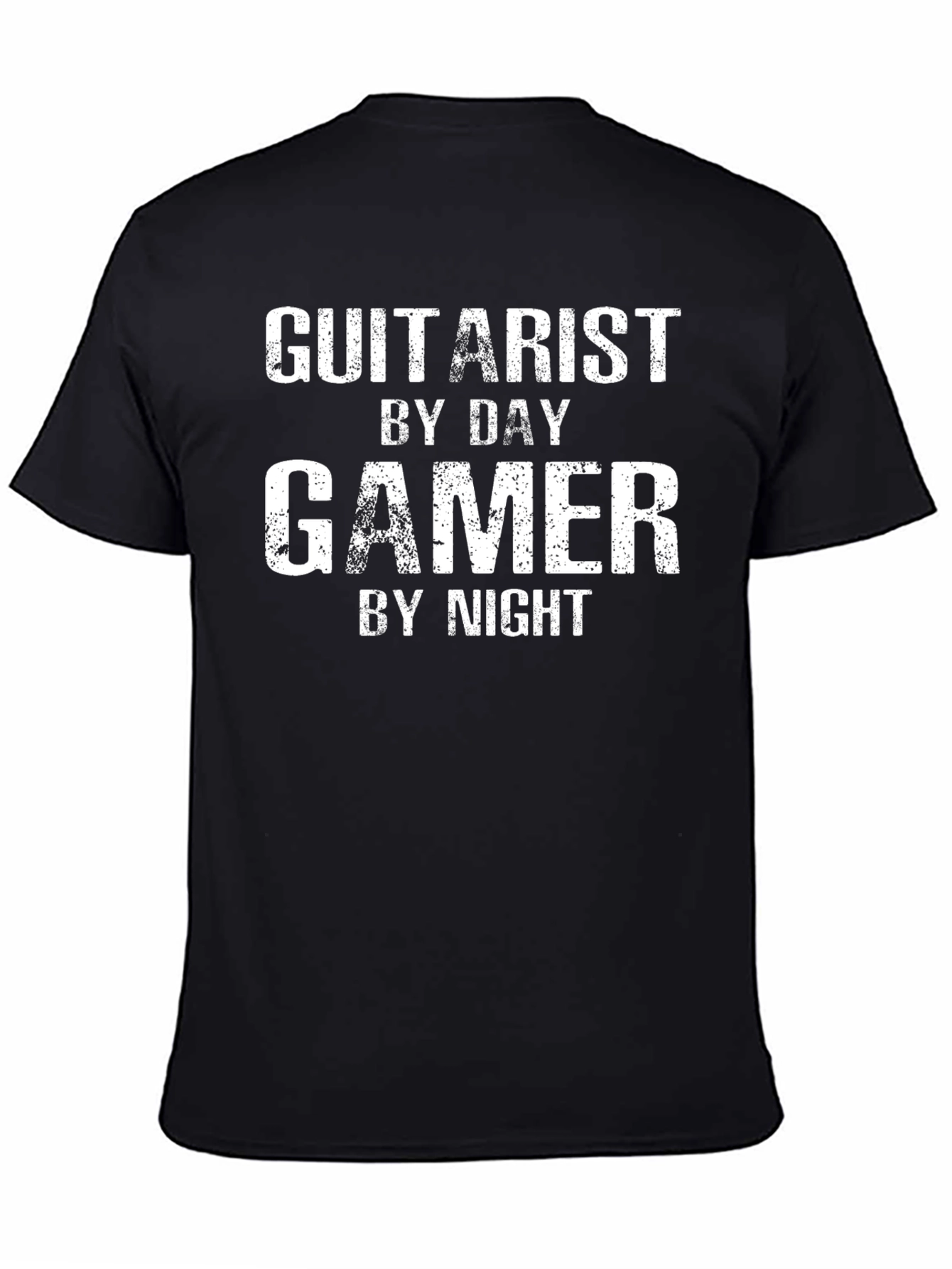 Black Gamer Guitarist Black Graphic Tee view 4