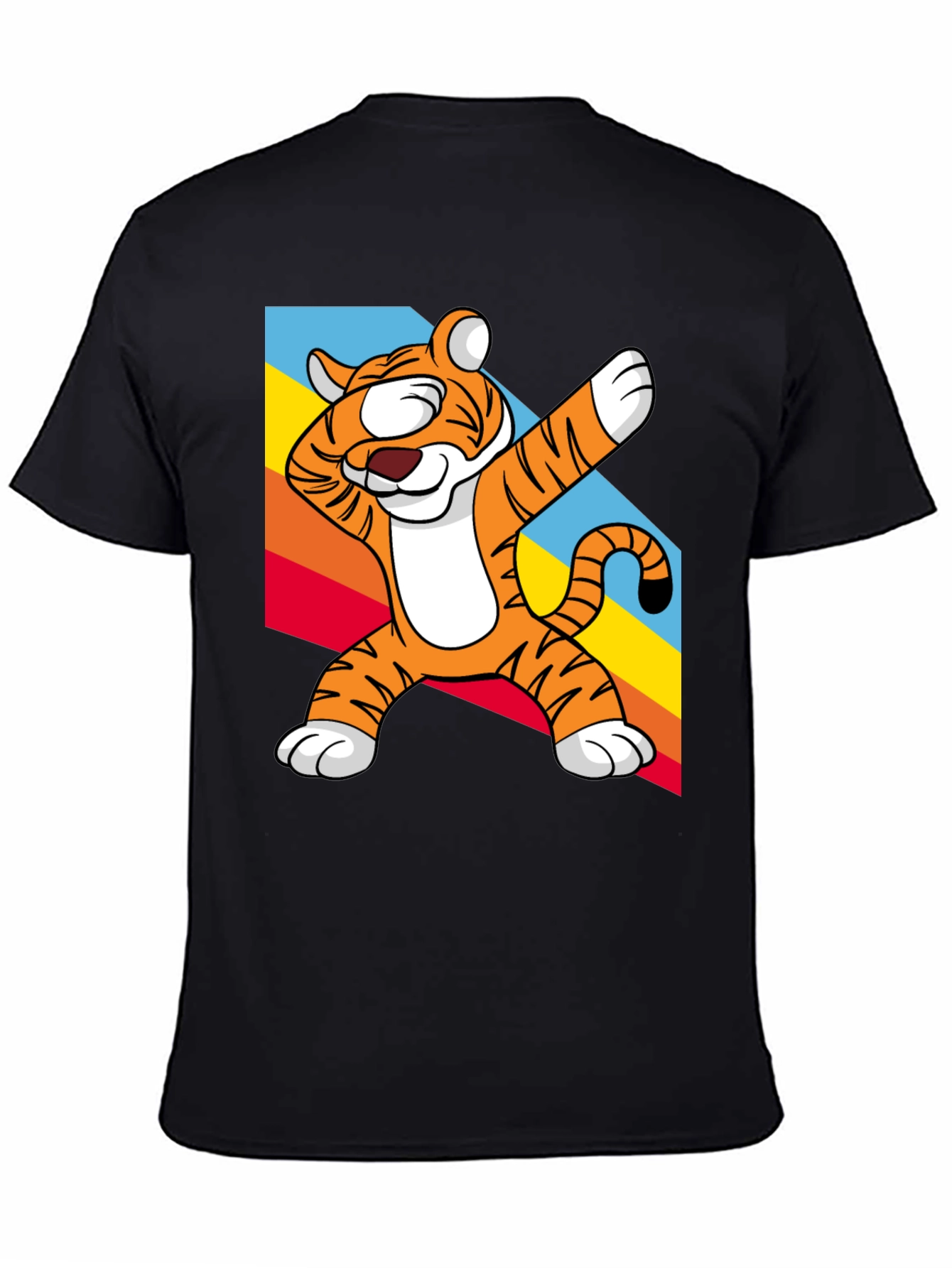 Black Dabbing Tiger Graphic Tee - Fun & Unique Design view 4