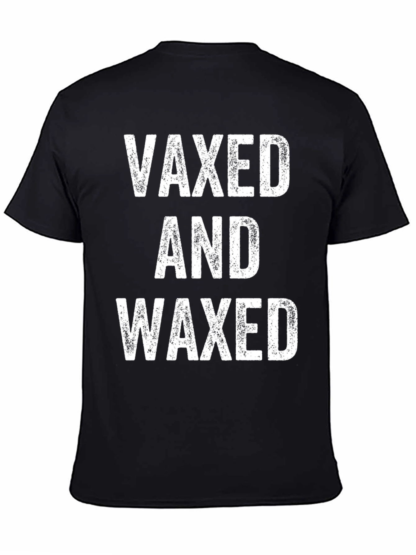 Black Vaxed and Waxed Graphic Tee - Black view 4