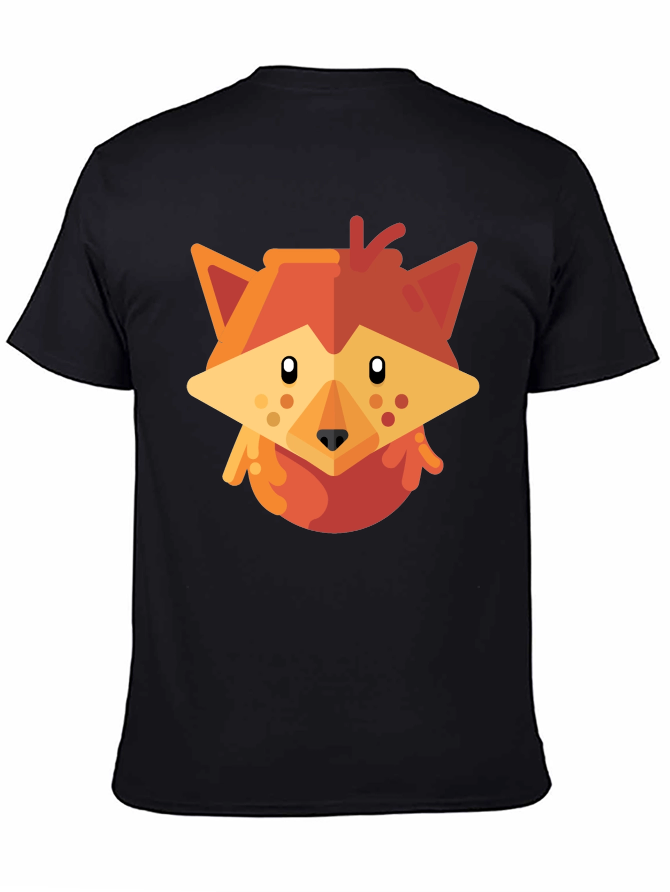 Black Fox Graphic Tee - Black Cotton Casual T-Shirt view 4