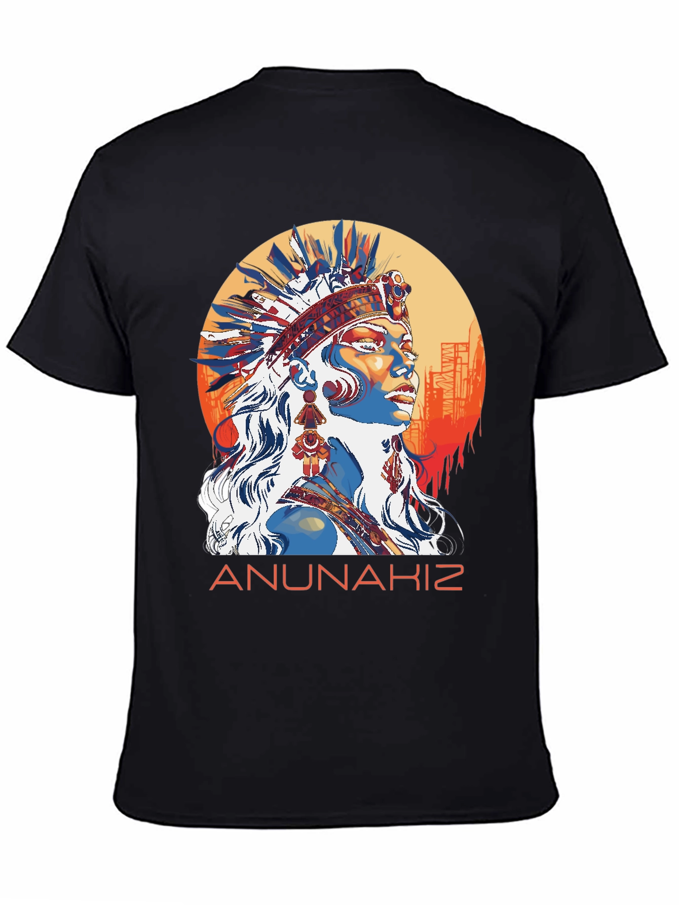 Black Anunnakiz Native American T-Shirt view 4