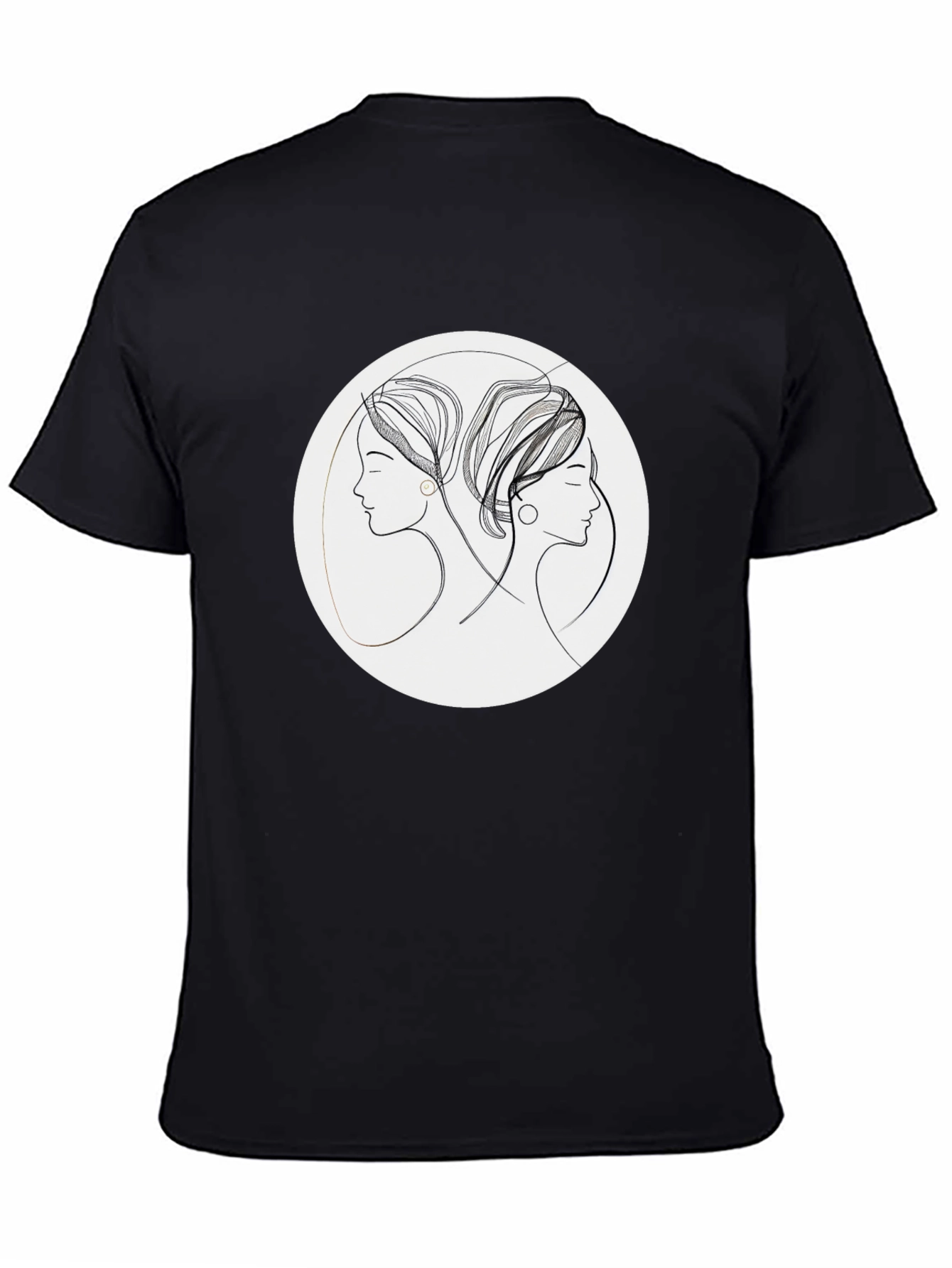 Black Gemini Zodiac Graphic Tee - Black view 4