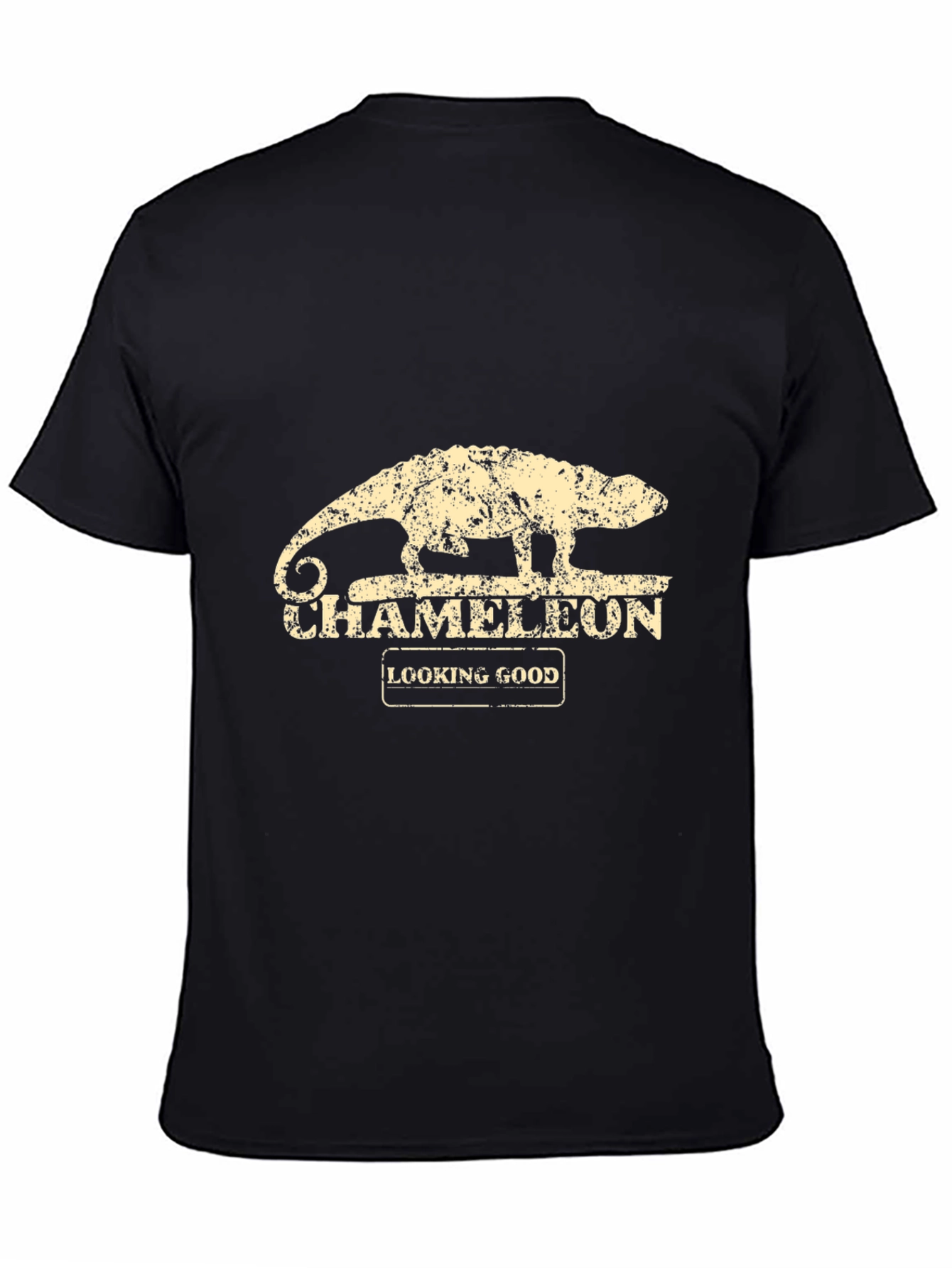Black Chameleon Graphic T-Shirt - Looking Good! view 4