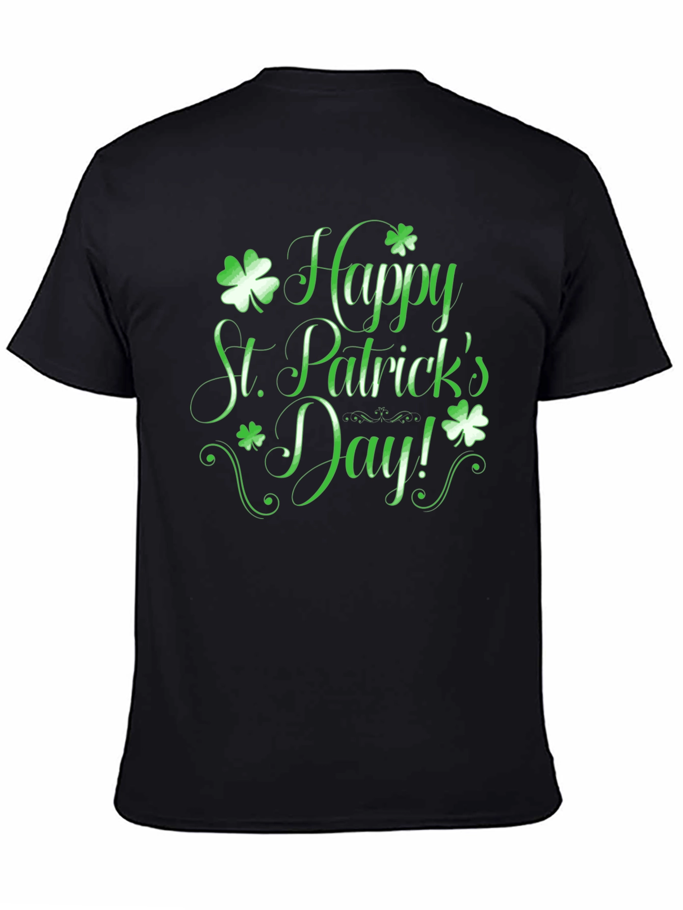 Black Happy St. Patrick's Day Graphic Tee view 4
