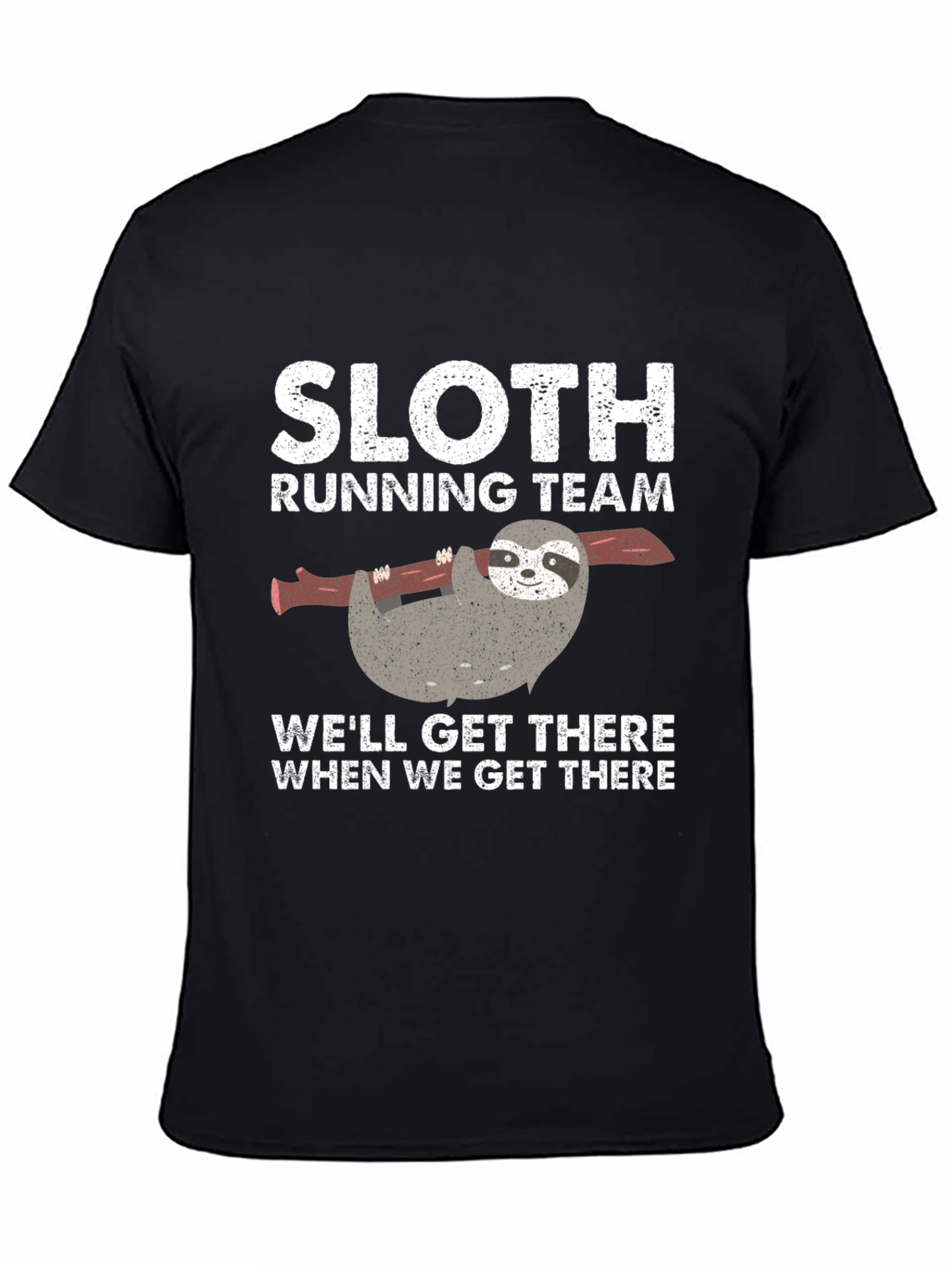 Black Sloth Running Team Graphic Tee view 4