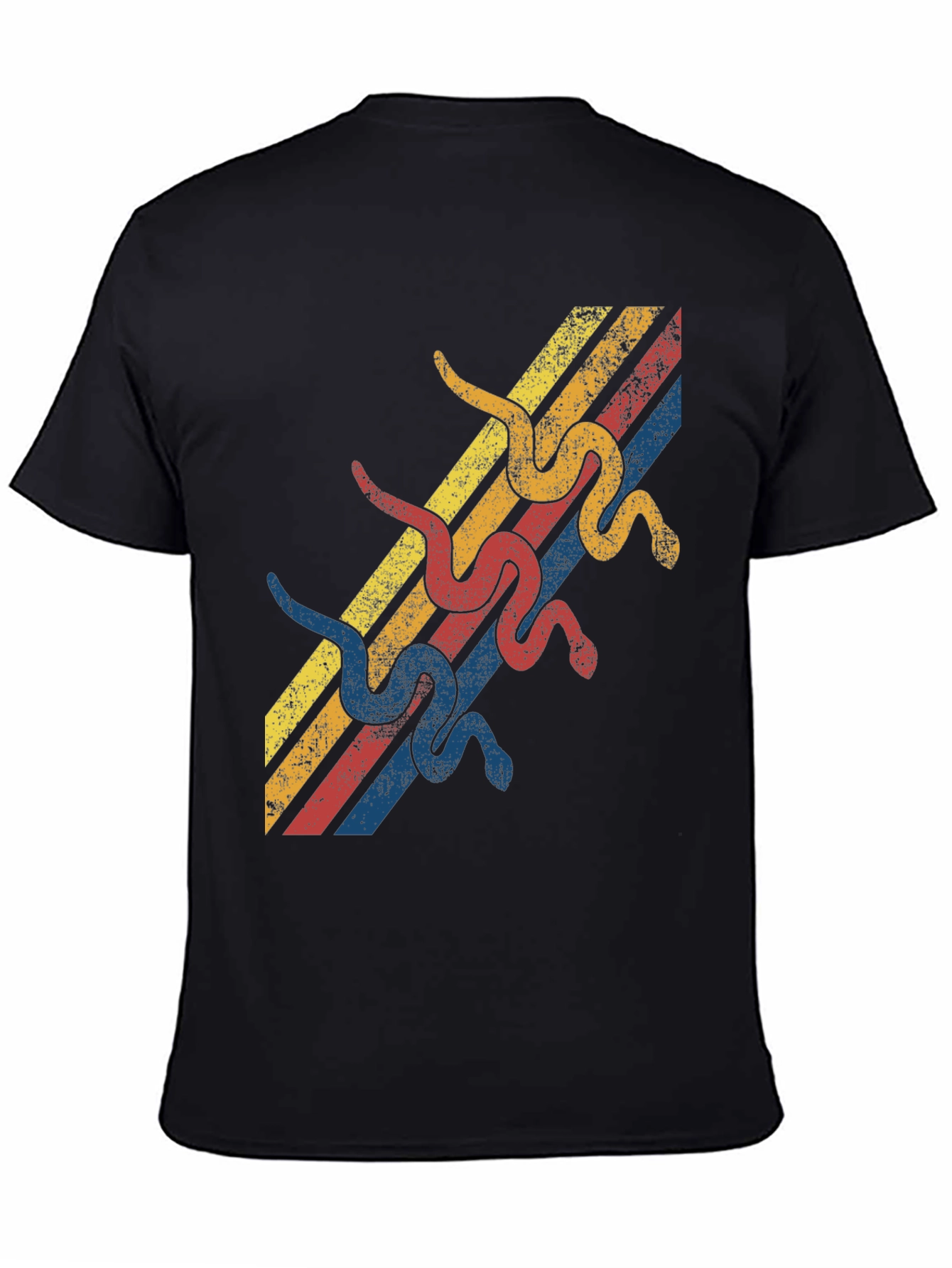 Black Retro Snake T-Shirt view 4