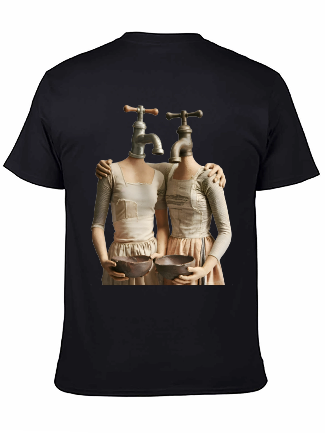 Black Abstract Faucet Head Women's T-Shirt view 4