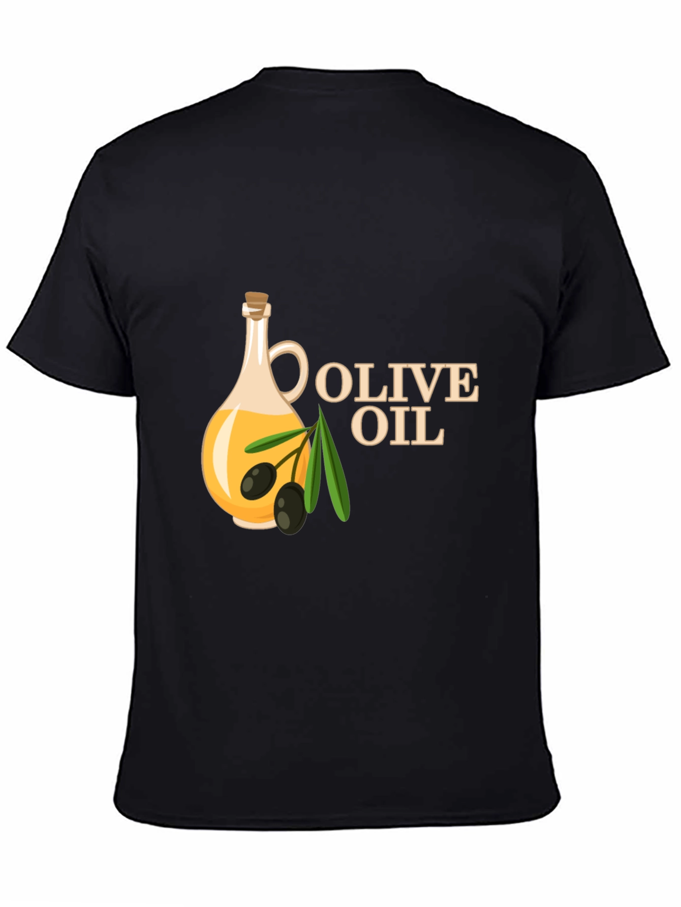 Black Olive Oil Graphic T-Shirt - Soft Cotton Blend view 4