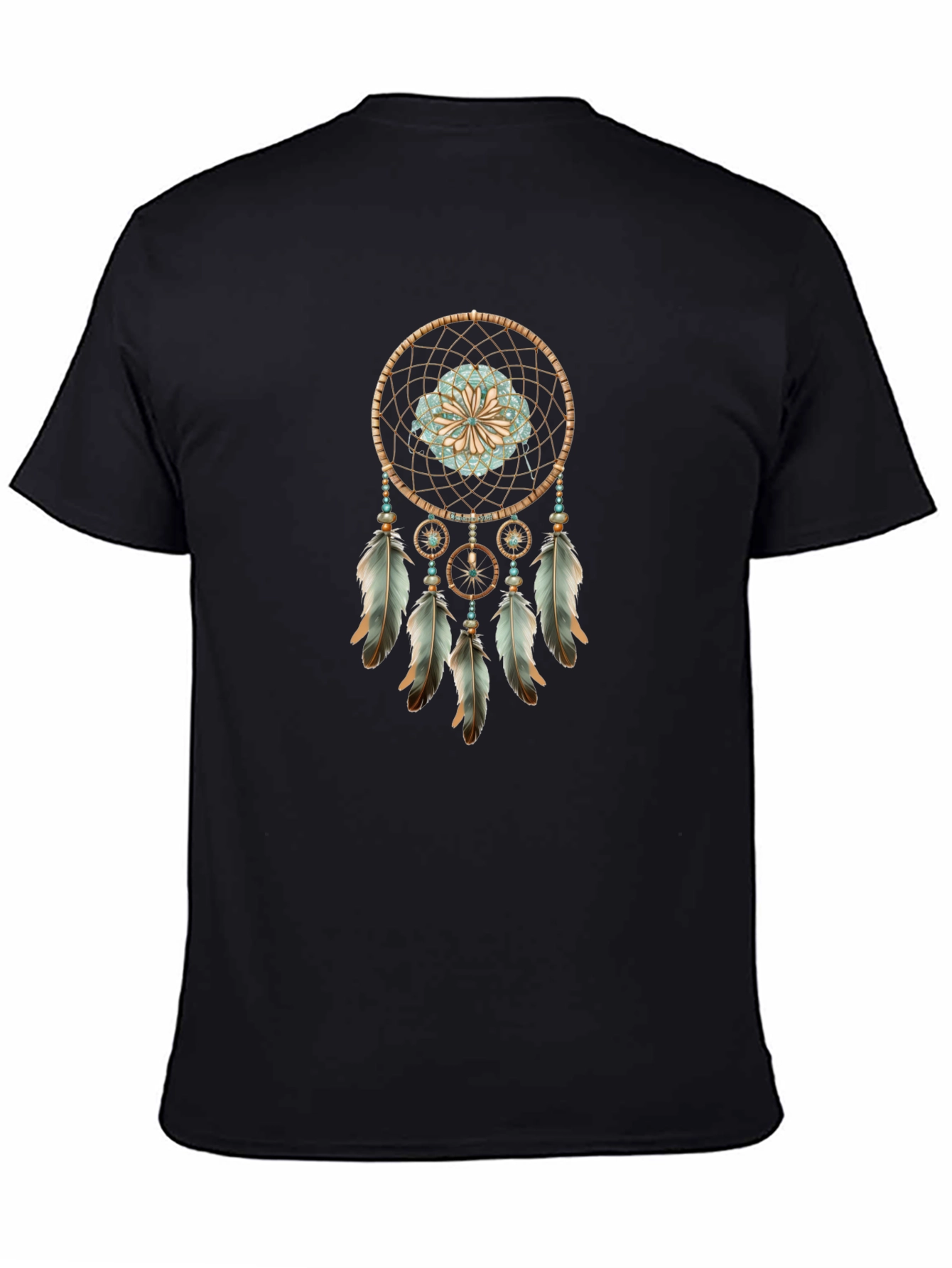 Black Dreamcatcher Graphic Tee - Boho Style view 4