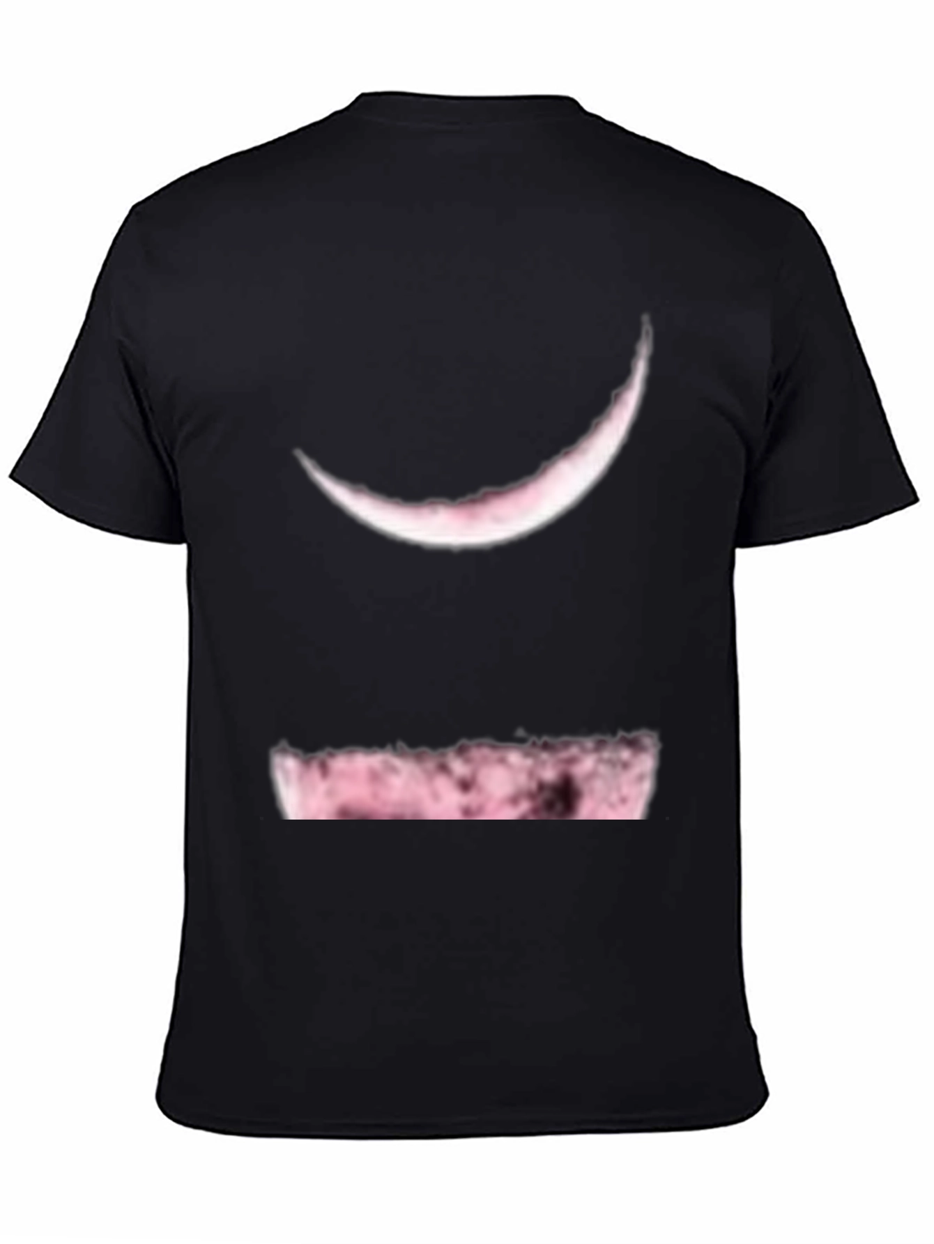Black Moon Phase Graphic Tee - Soft Black Cotton Blend view 4