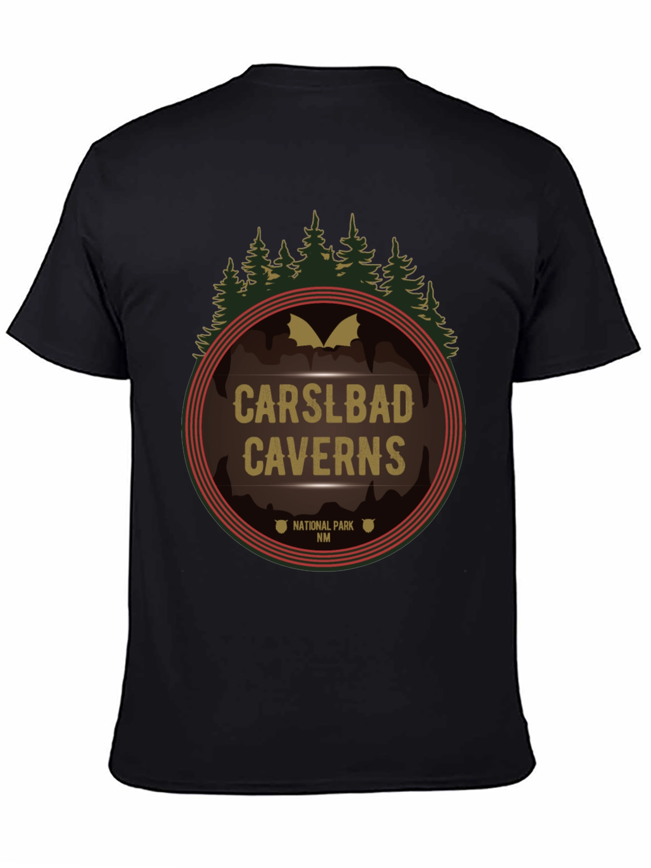 Black Carlsbad Caverns National Park Graphic Tee view 4