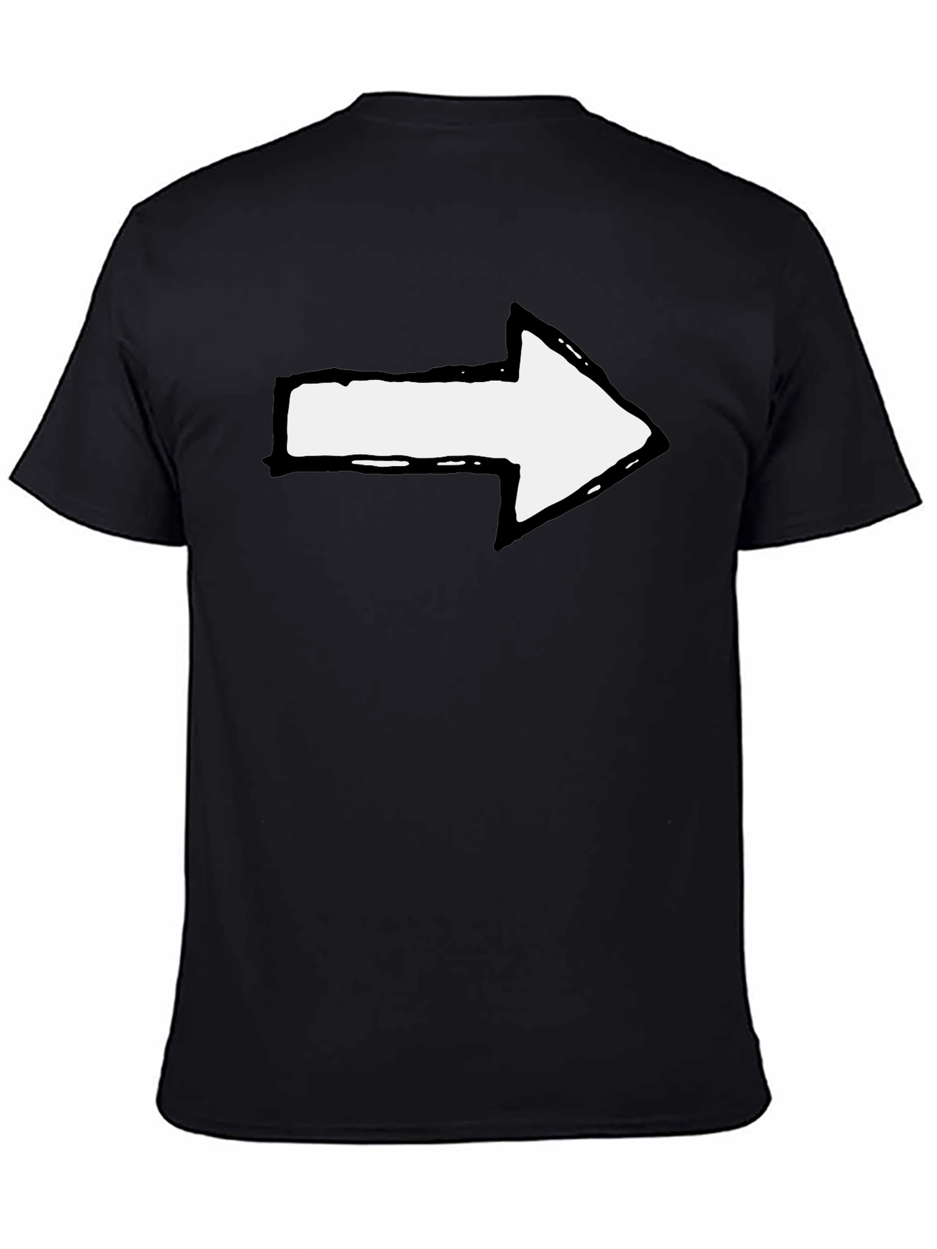 Black Arrow Graphic Tee - Simple Statement Shirt view 4
