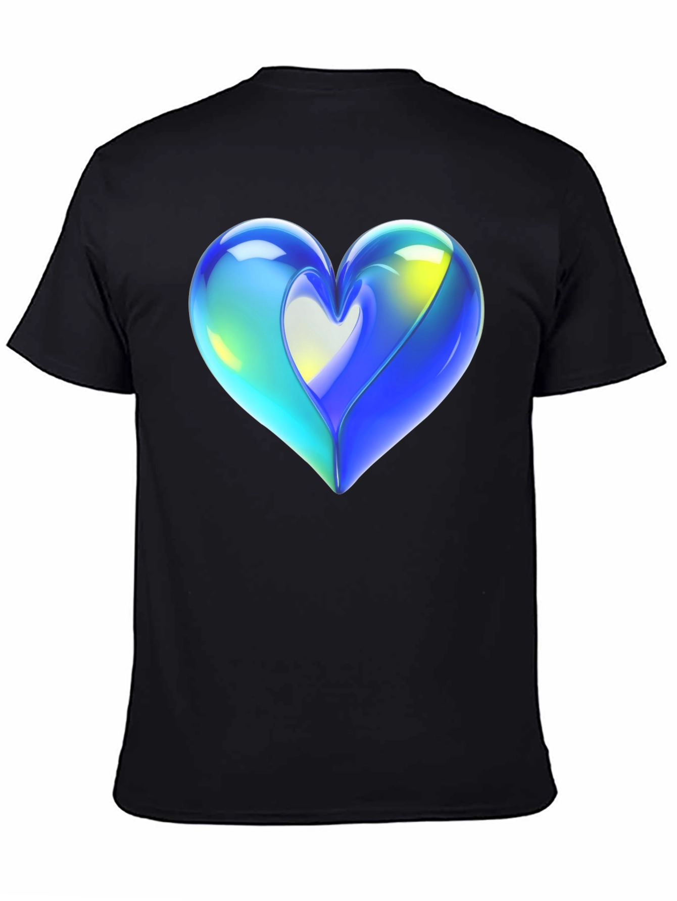 Black Heart Graphic Black T-Shirt view 4