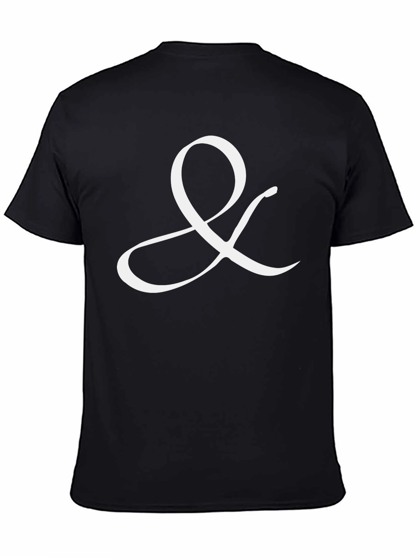 Black Elegant Ampersand T-Shirt - Classic Black view 4