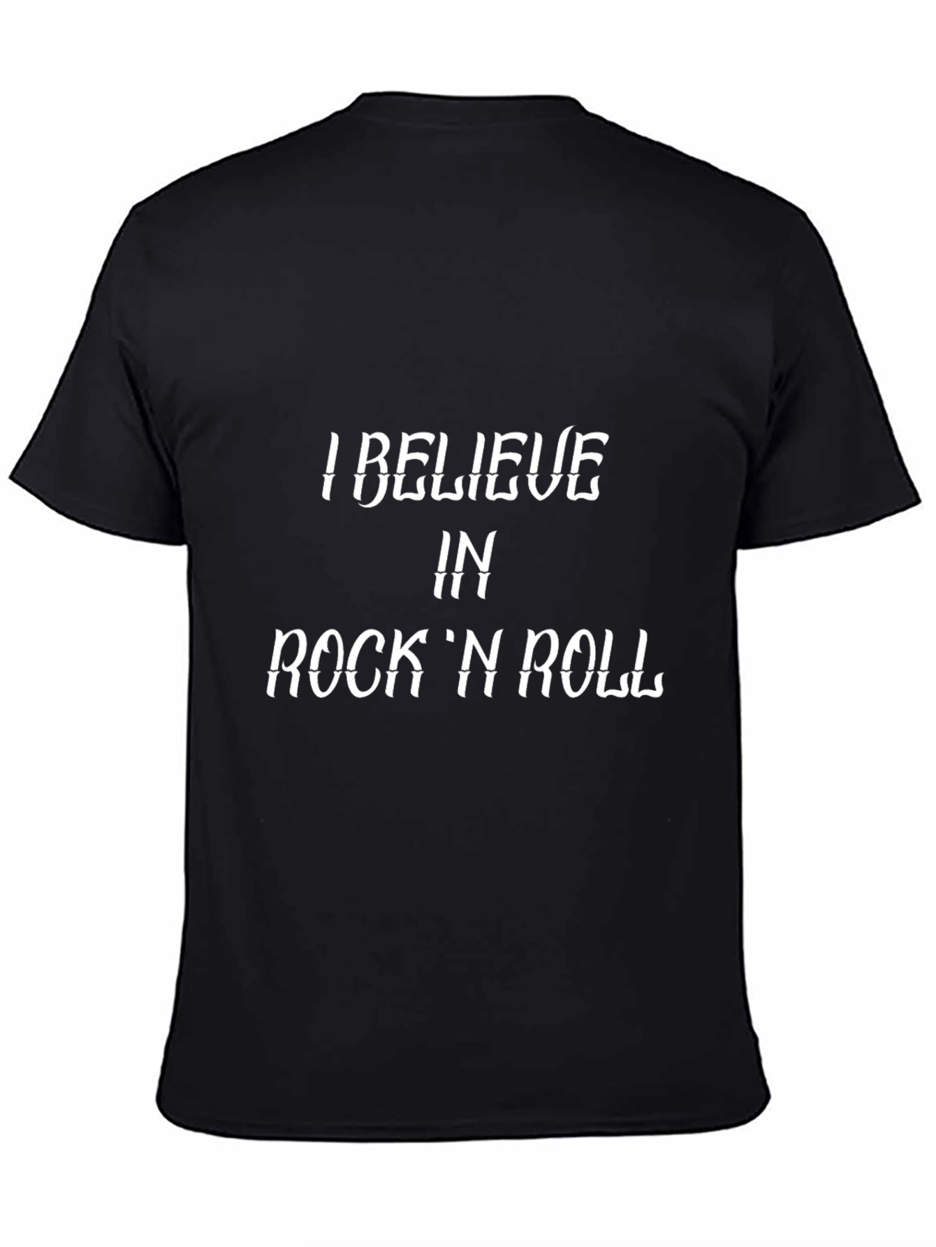 Black I Believe In Rock N' Roll Graphic Tee view 4