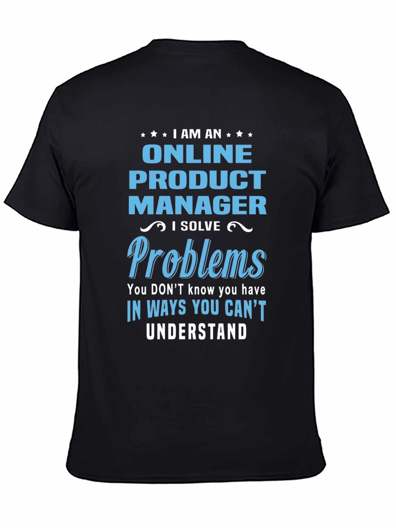 Black Online Product Manager T-Shirt view 4