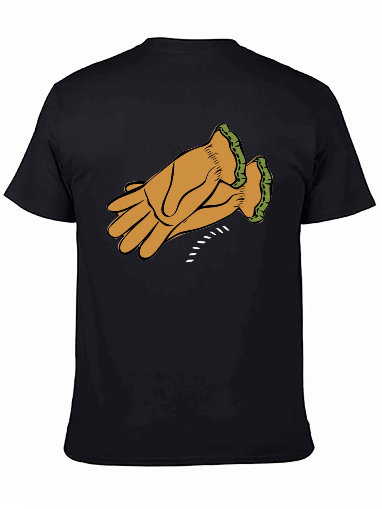 Black Leather Glove Graphic Tee - Black view 4