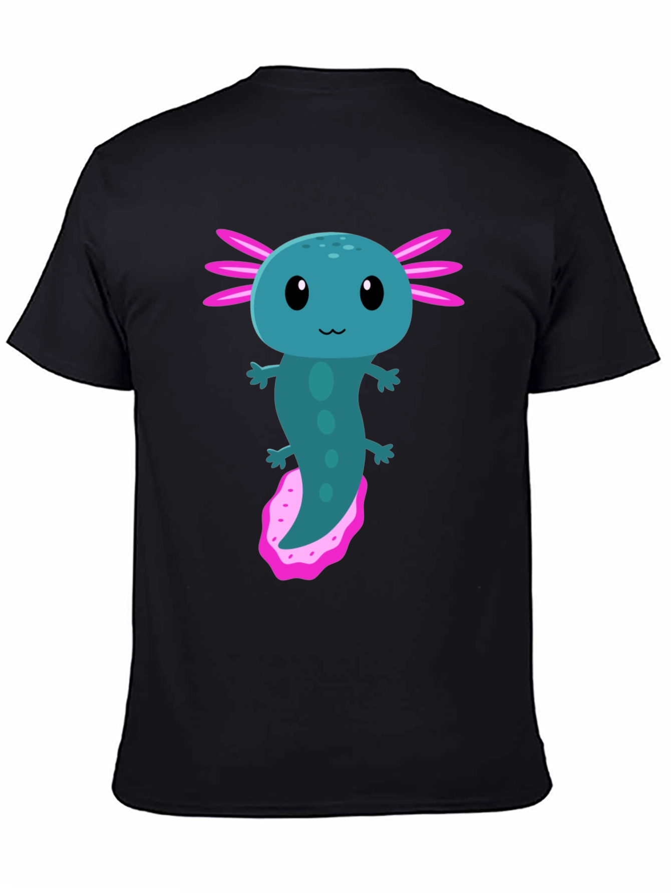 Black Axolotl Graphic Tee - Cute Amphibian T-Shirt view 4
