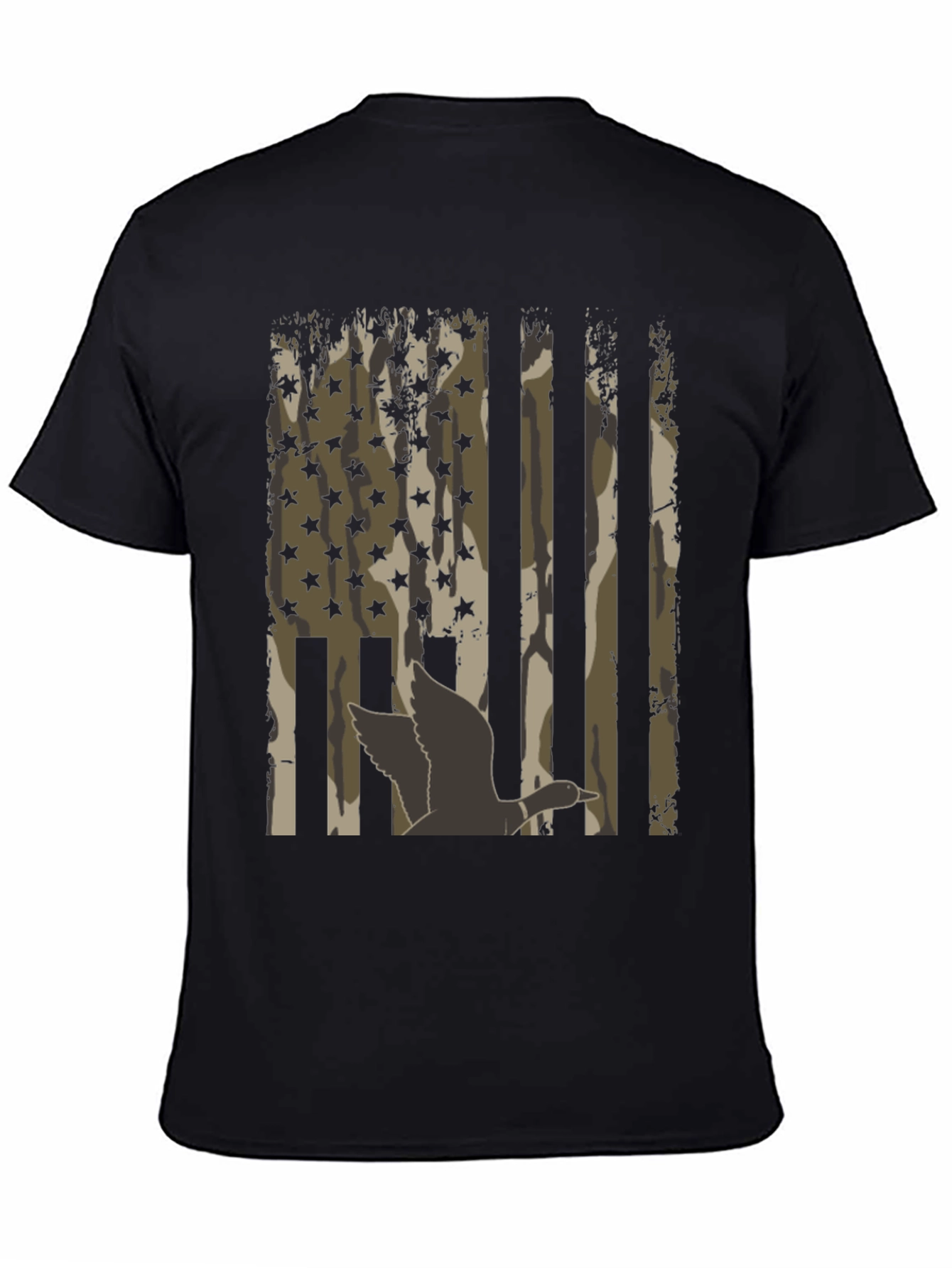 Black Duck Camo USA Flag T-Shirt view 4