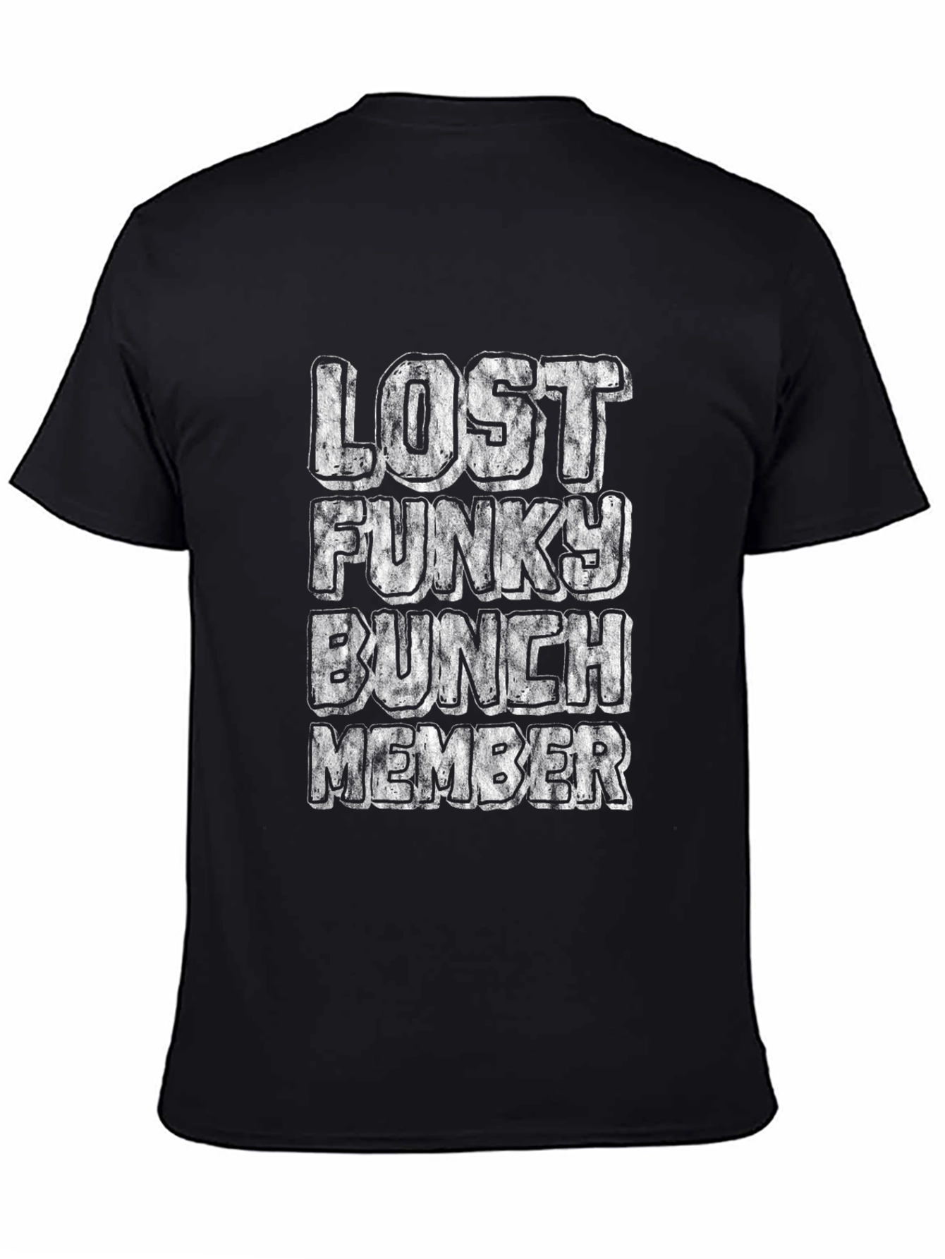 Black Lost Funky Bunch Member T-Shirt - Unique Design view 4